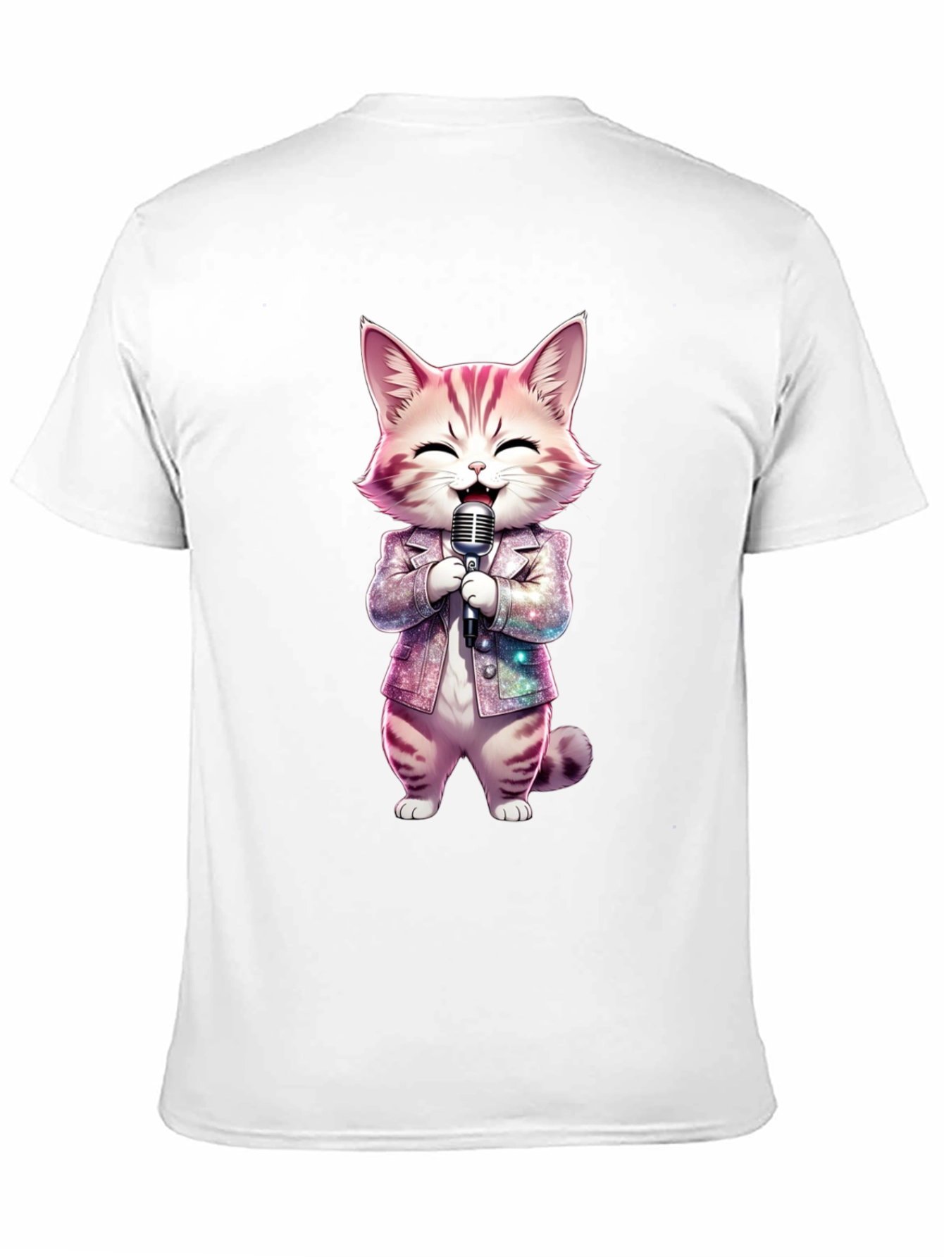 Singing Cat Graphic Tee - Funky Style