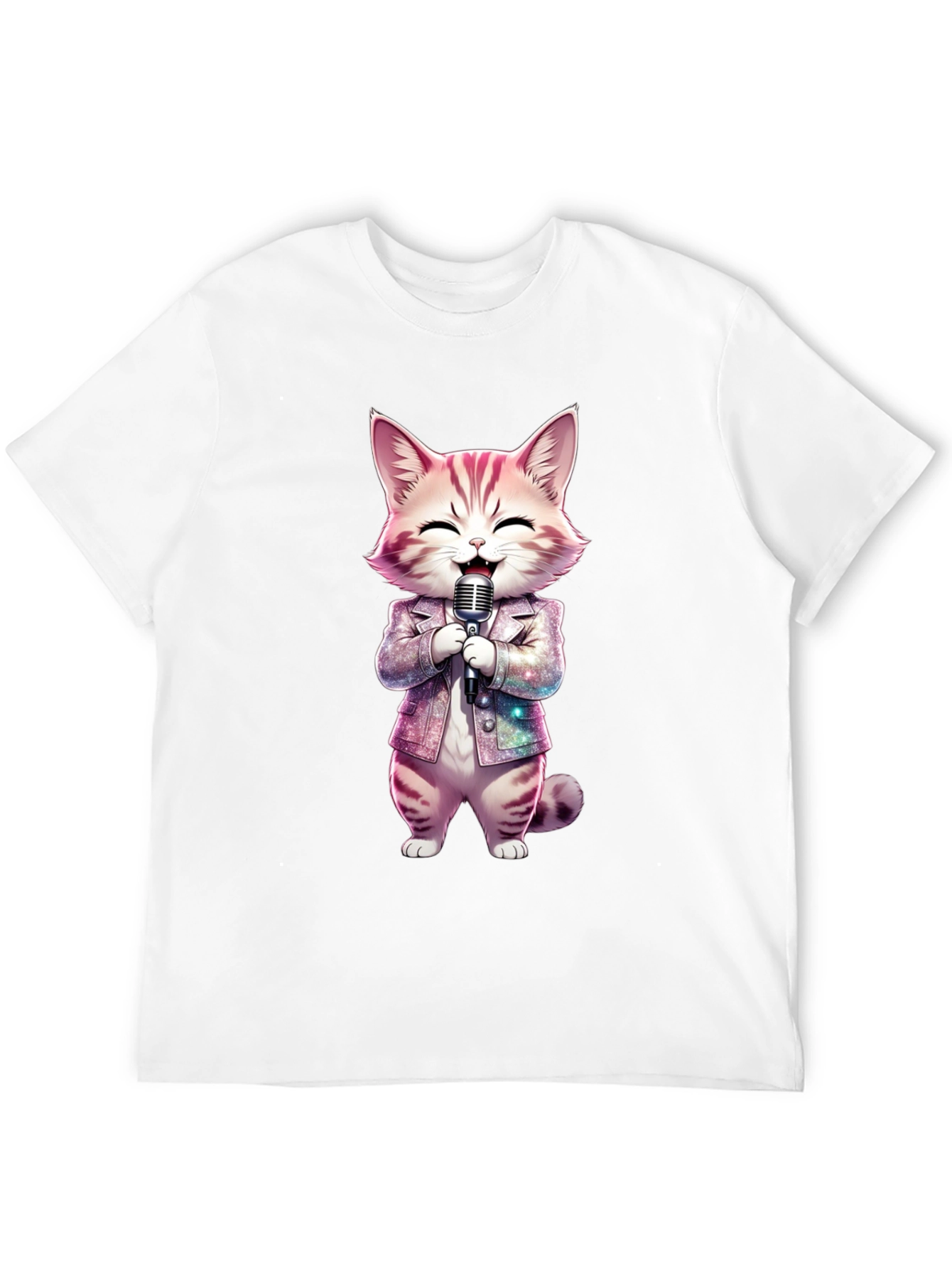 Singing Cat Graphic Tee - Funky Style