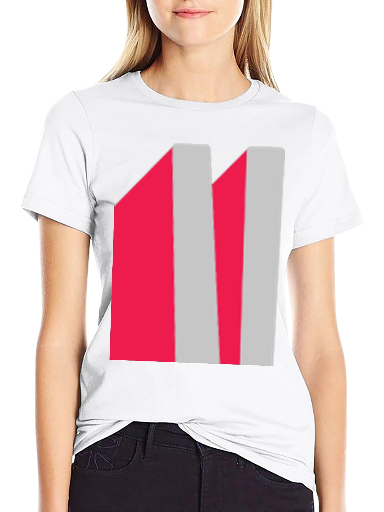 Abstract Striped Graphic Tee - Modern Casual Wear