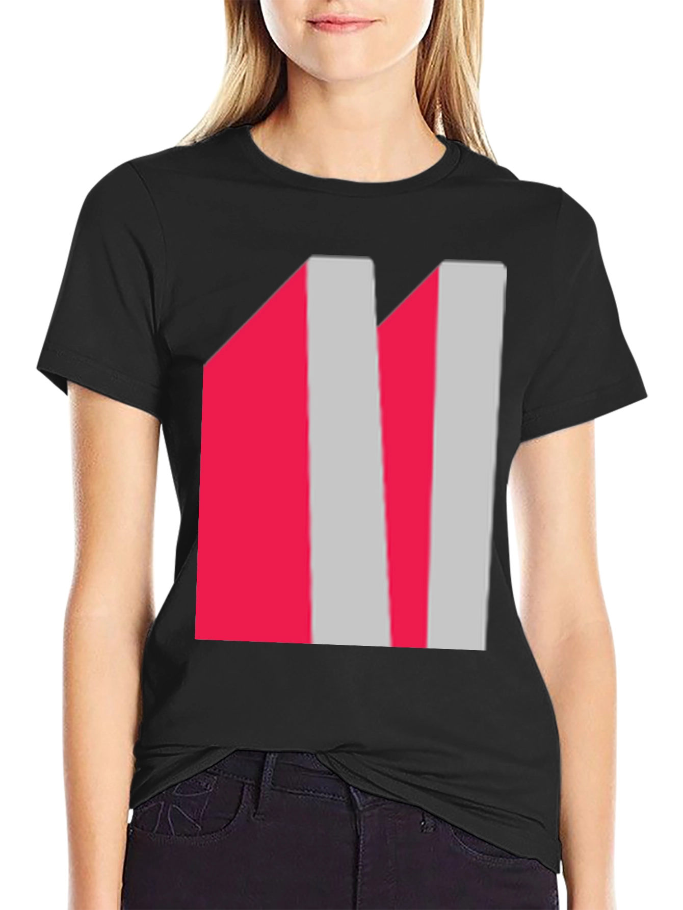 Abstract Striped Graphic Tee - Modern Casual Wear
