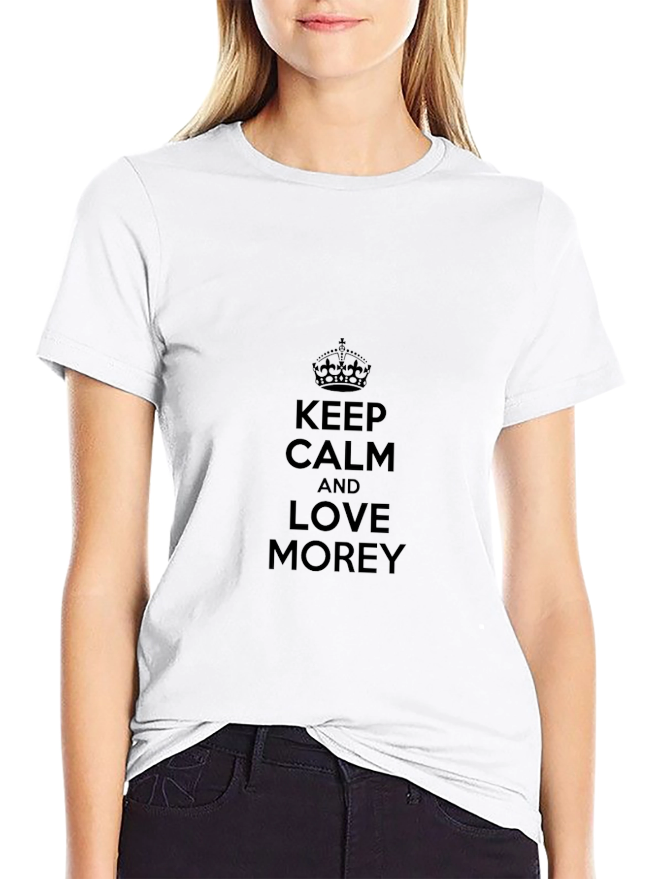 Keep Calm and Love Morey Black T-Shirt