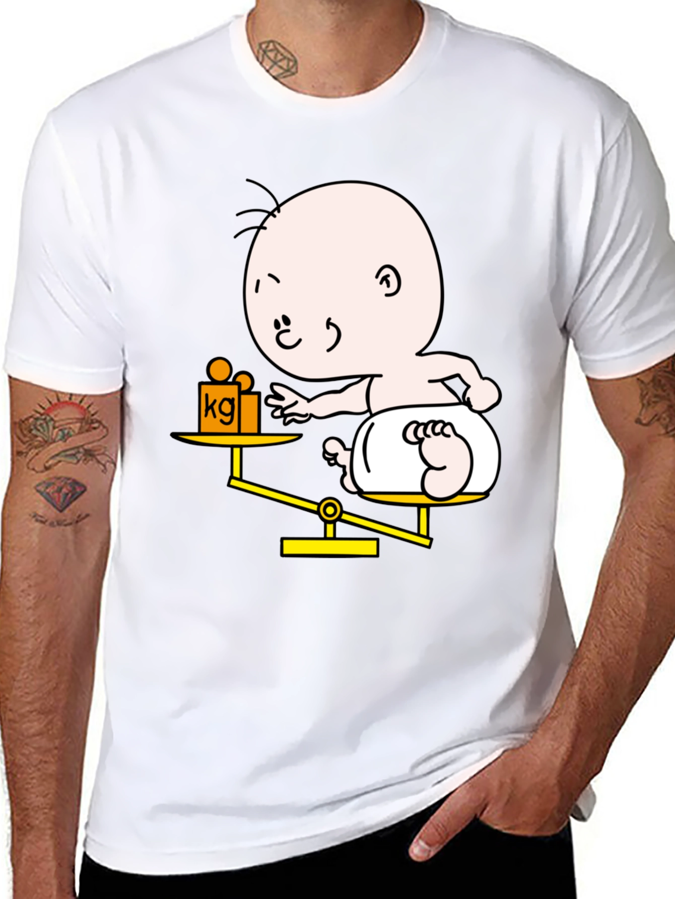 Baby Weight Scale Graphic T-Shirt