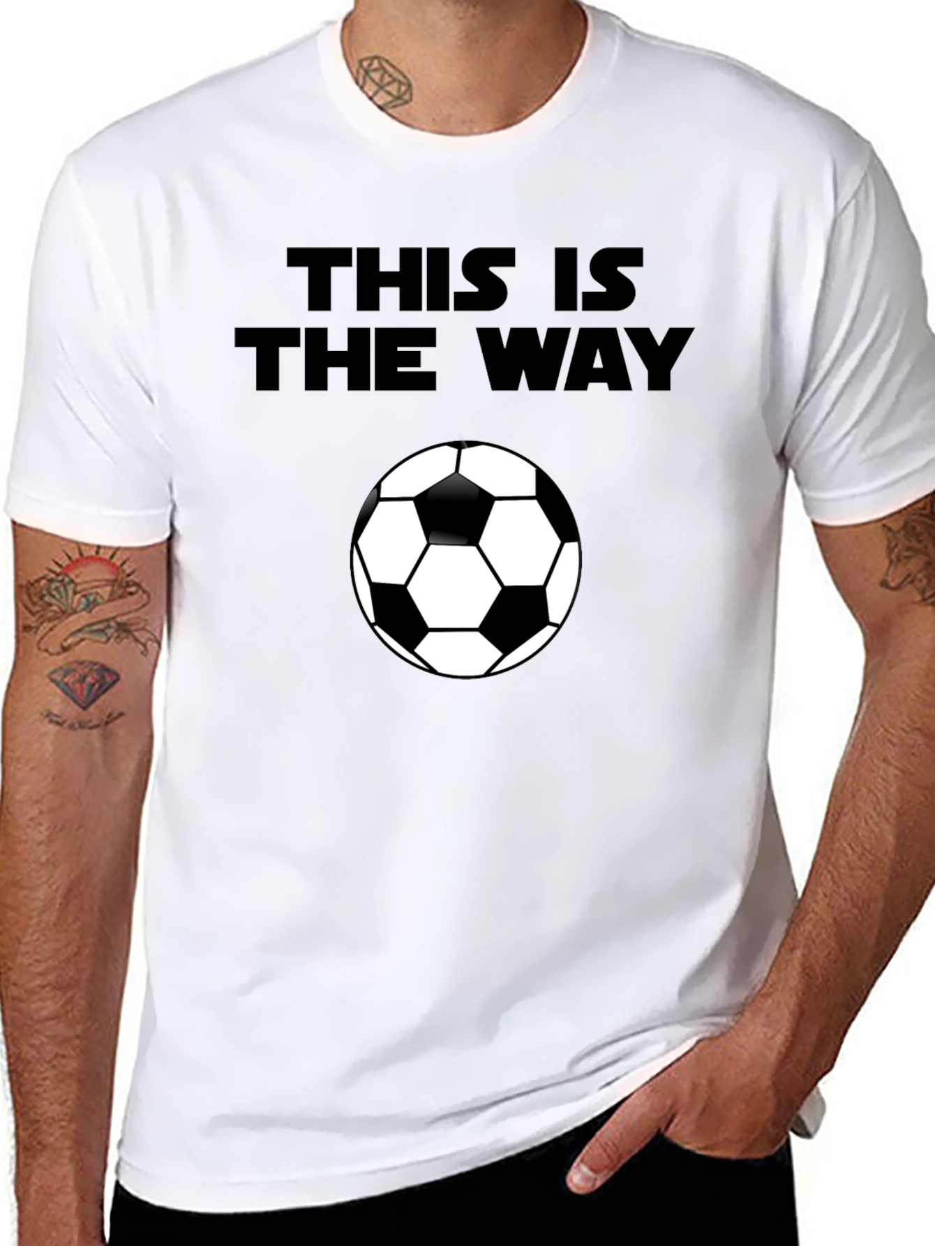 This is the Way Soccer Ball Black T-Shirt