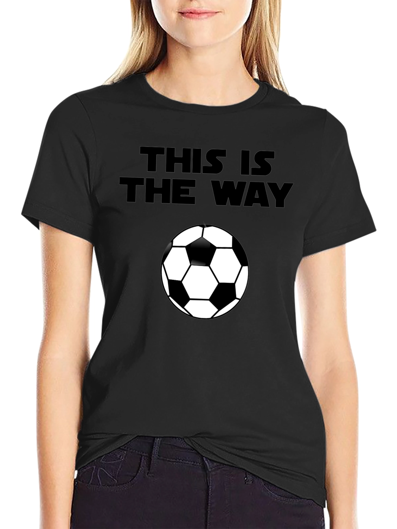 This is the Way Soccer Ball Black T-Shirt