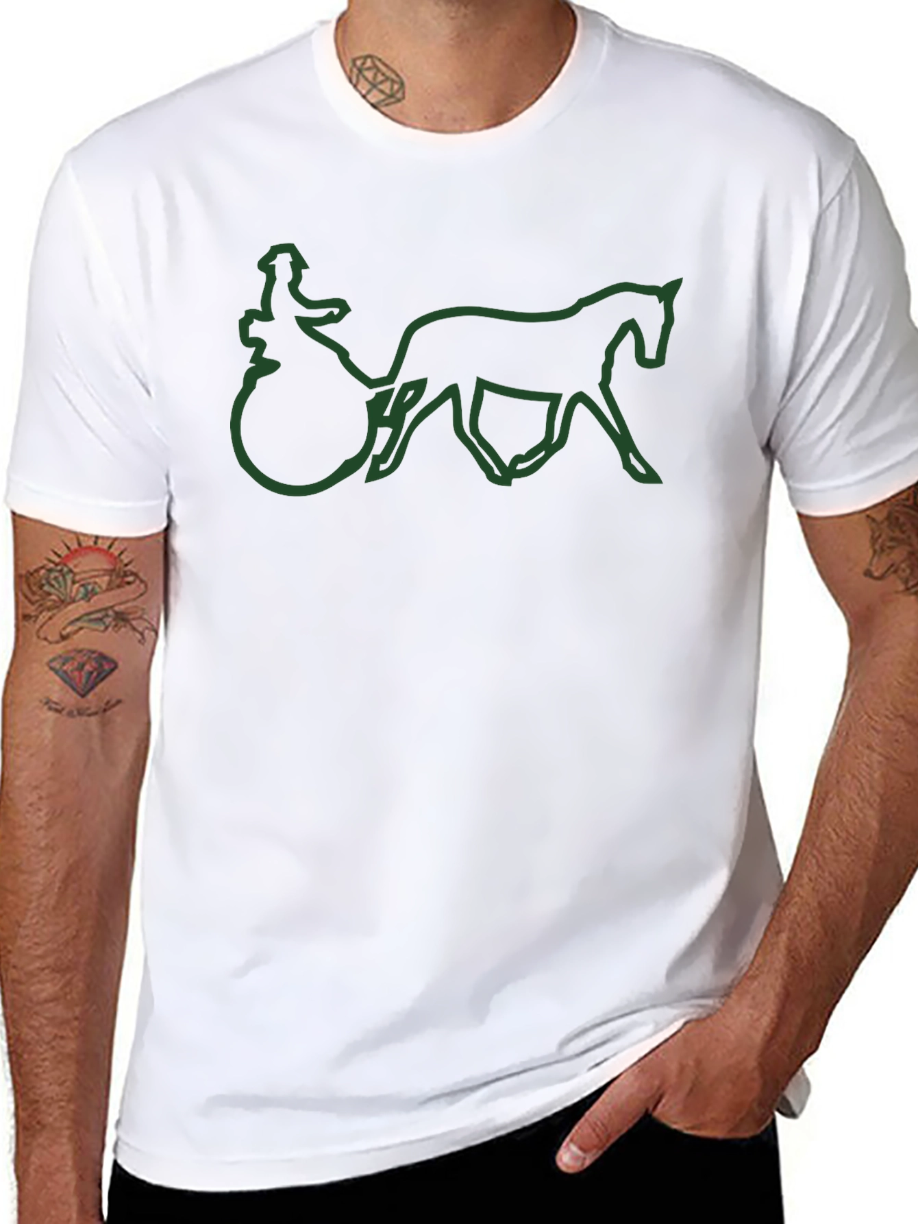 Horse Drawn Carriage Outline T-Shirt