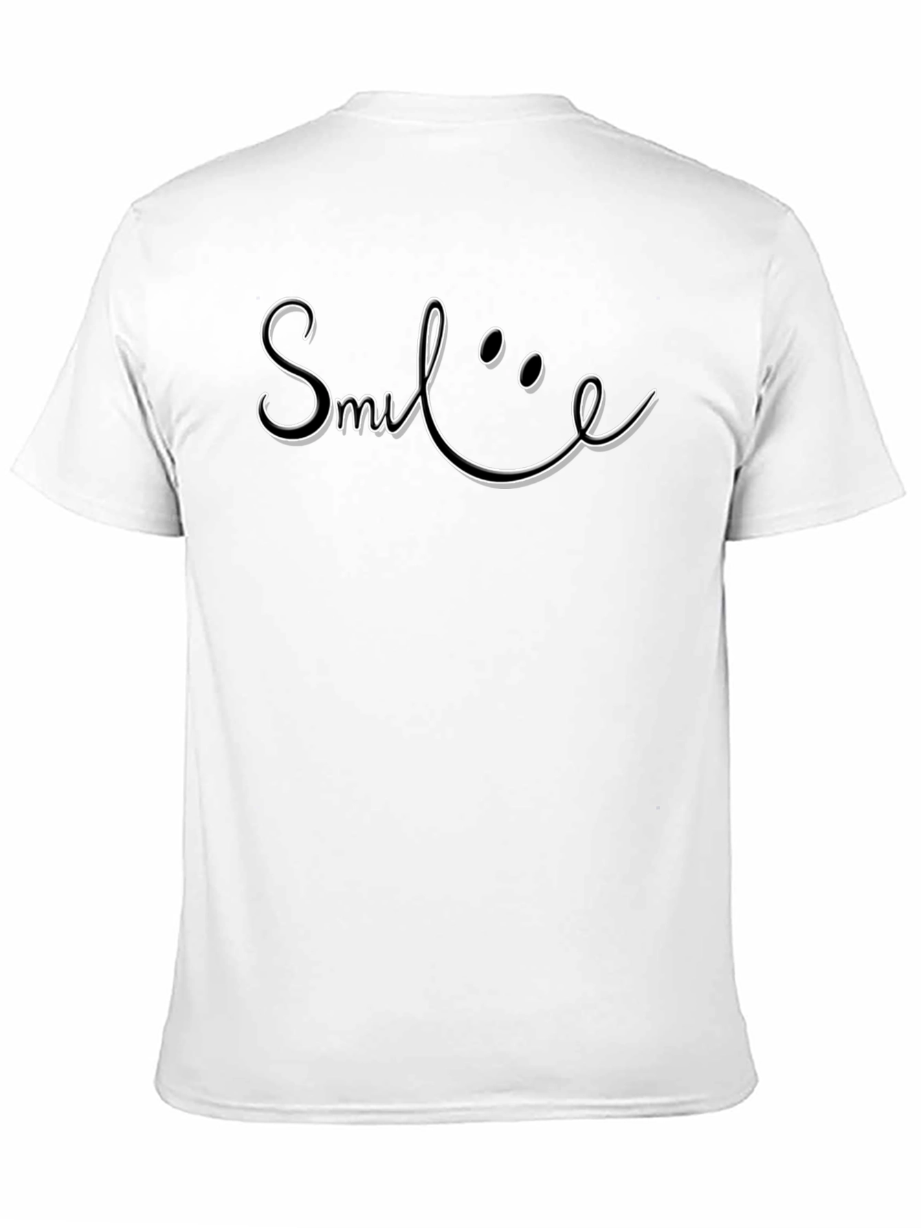 Smile Graphic Tee - Classic Black Cotton T-Shirt