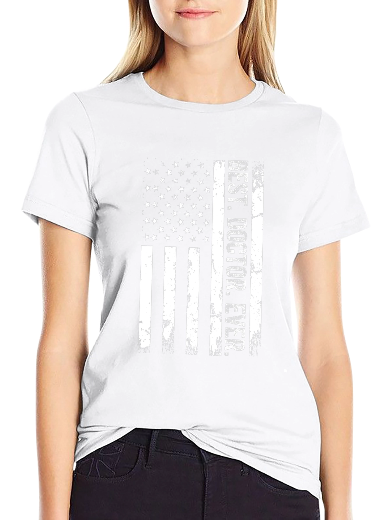 Best Doctor Ever - Patriotic Flag T-Shirt
