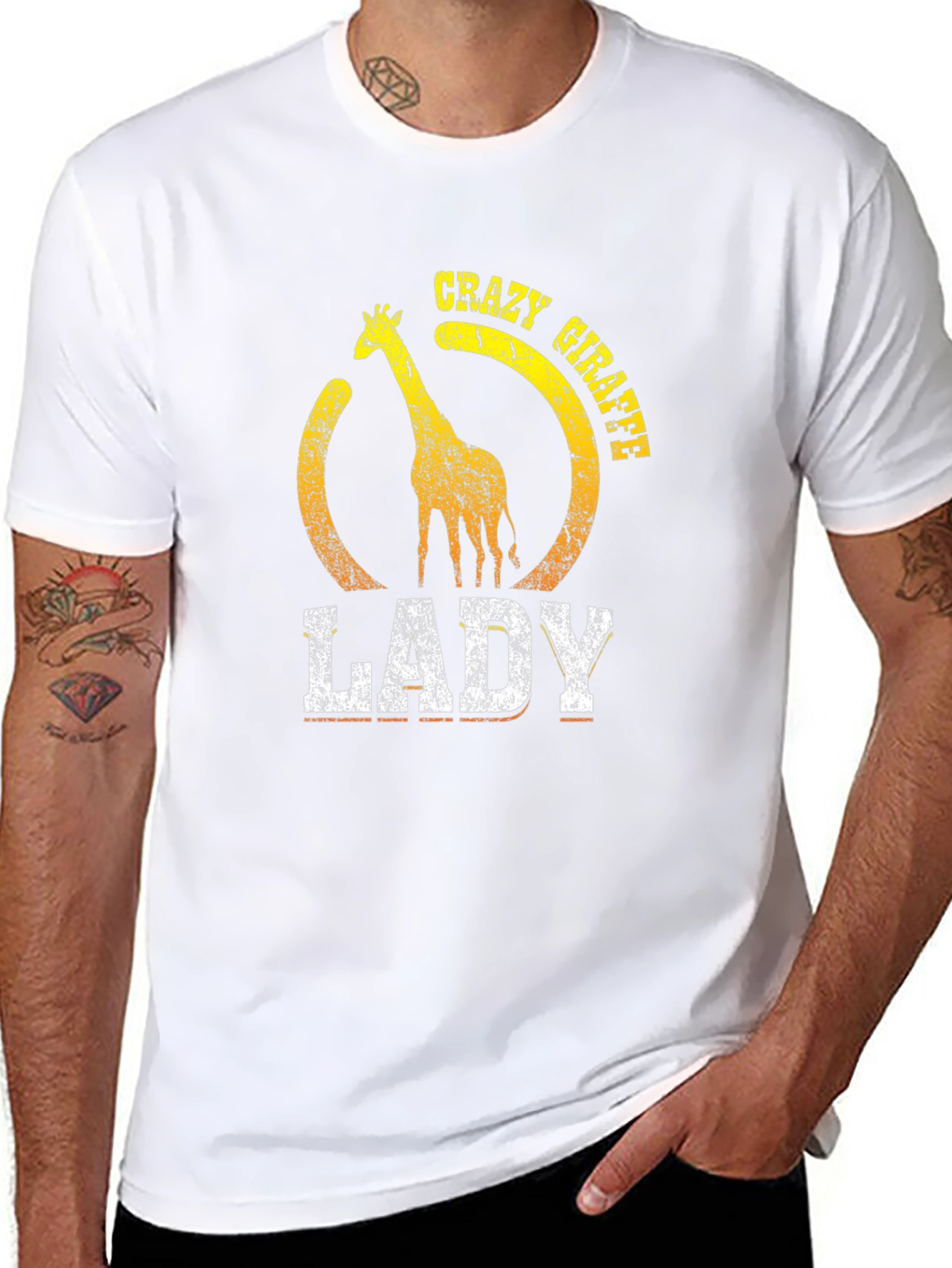 Crazy Giraffe Lady Graphic Tee