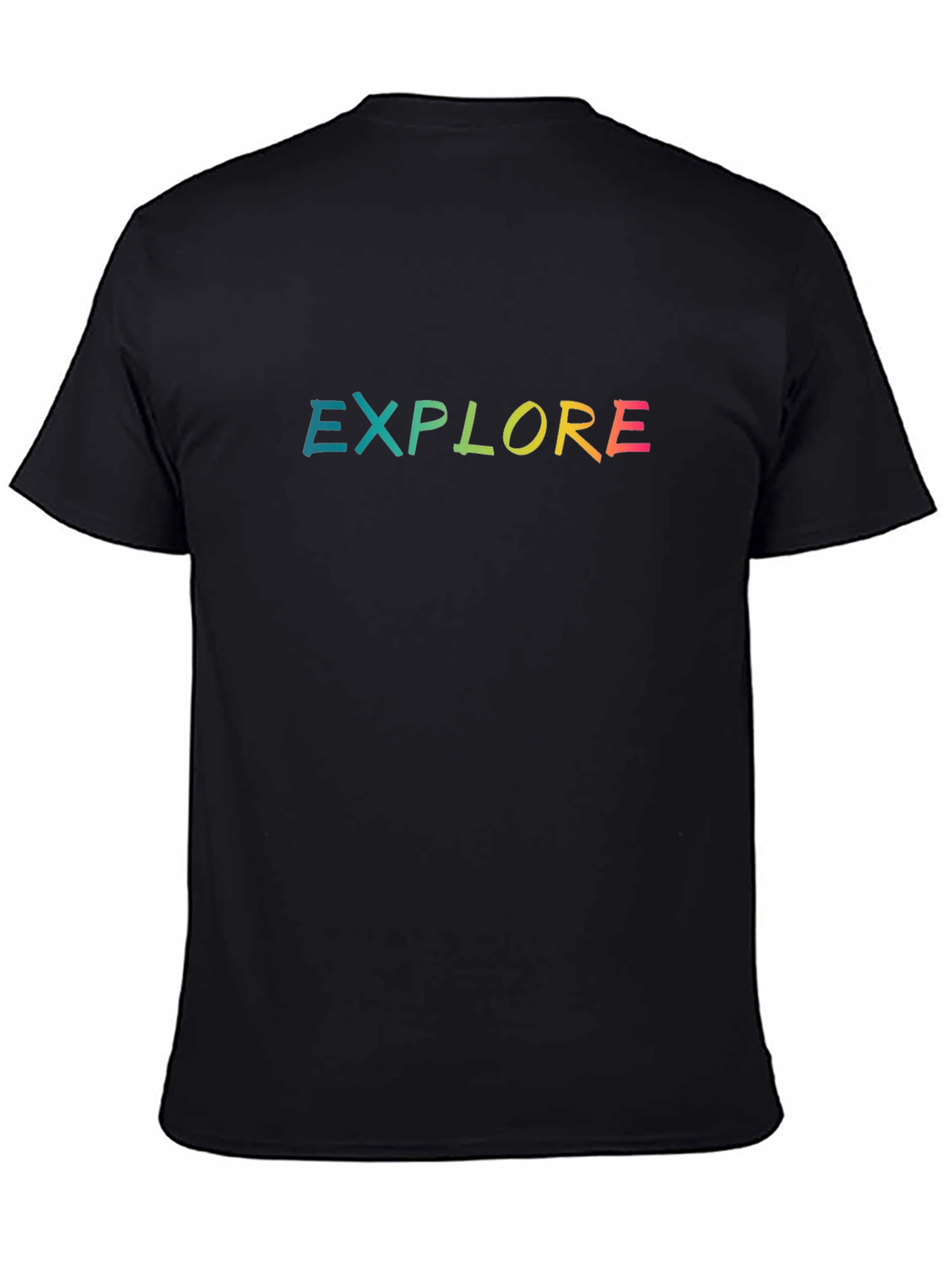 Explore Graphic Print Black T-Shirt