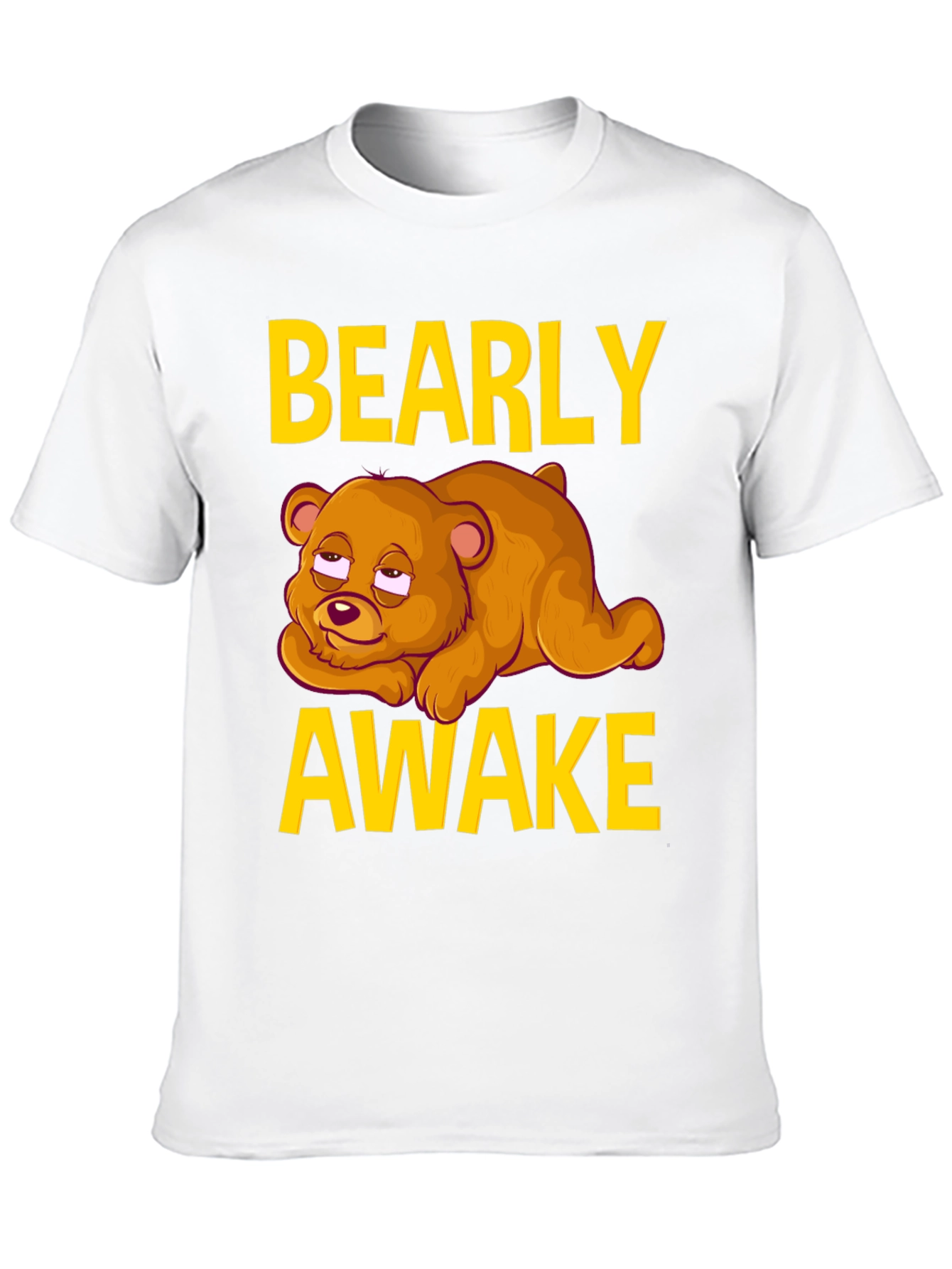 Bearly Awake Graphic Tee - Funny Sleepy Bear T-Shirt