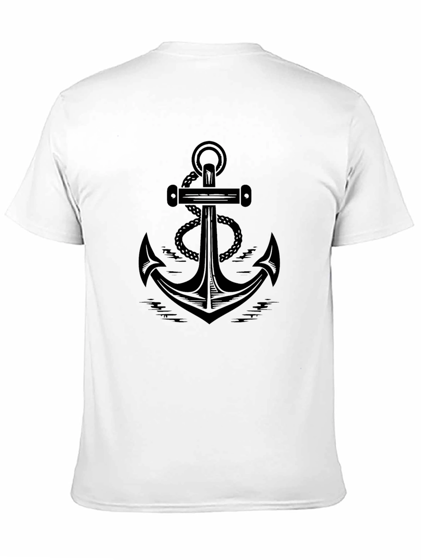 Black Anchor Graphic Tee - Nautical Style
