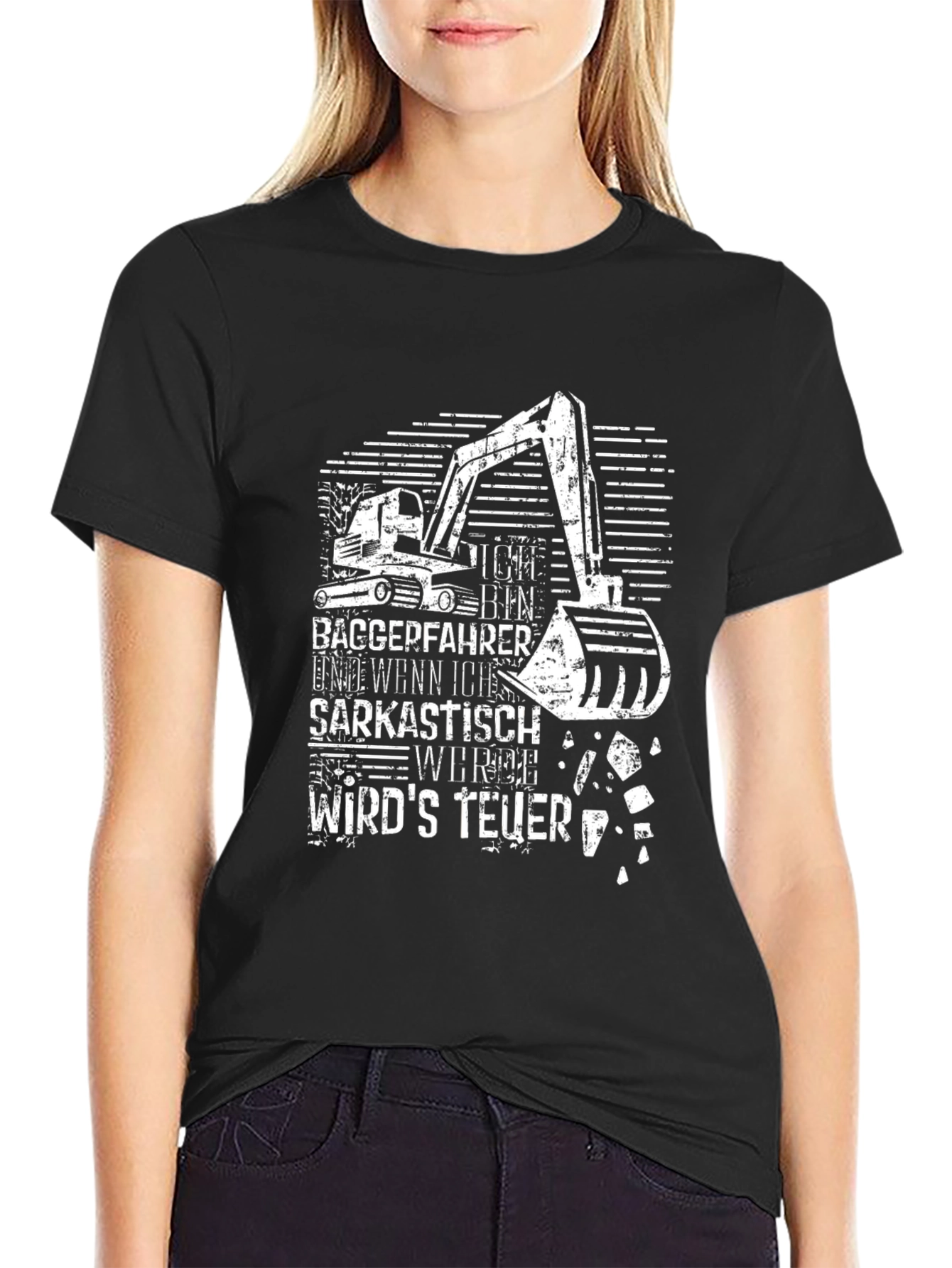 Funny German Excavator Driver Sarcastic T-Shirt