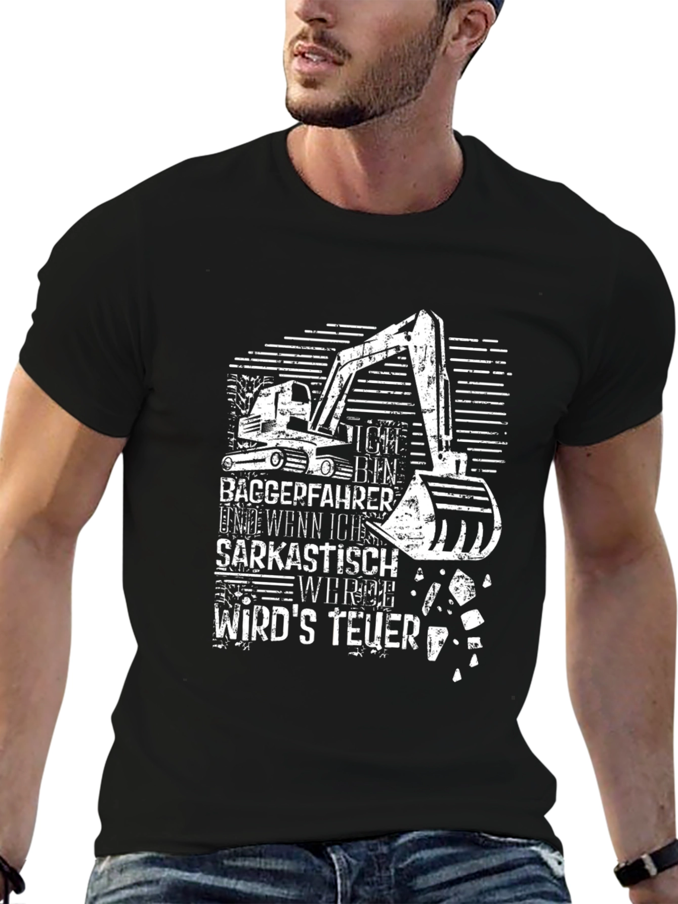 Funny German Excavator Driver Sarcastic T-Shirt