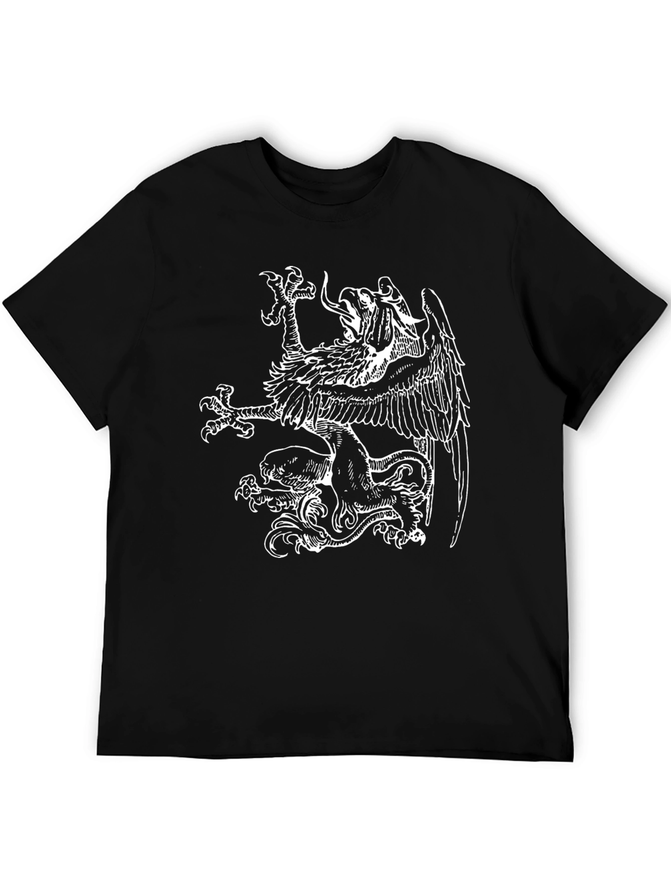 Griffin Graphic Tee - Black Casual T-Shirt