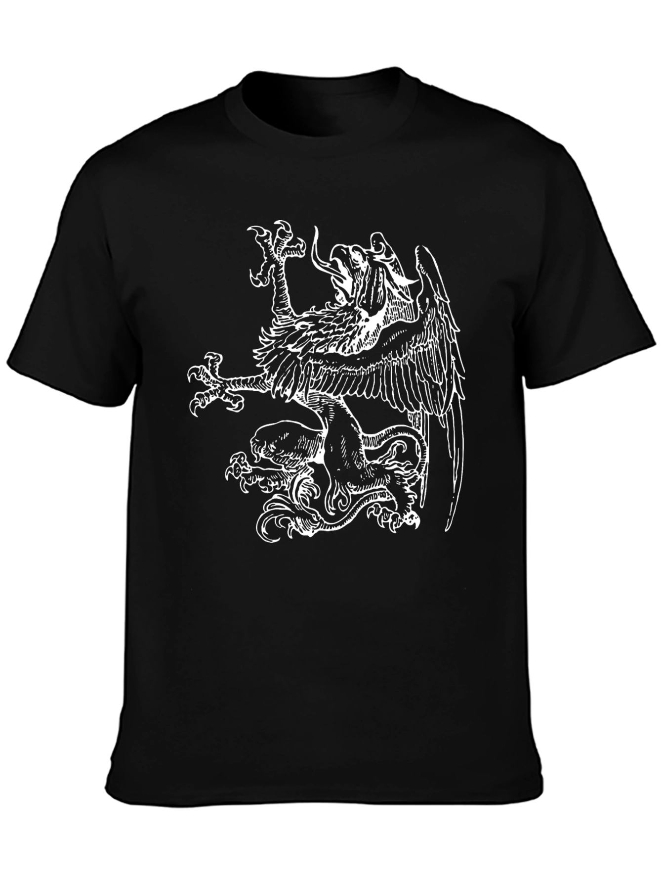 Griffin Graphic Tee - Black Casual T-Shirt
