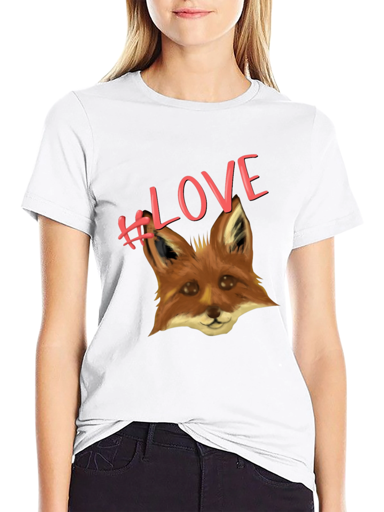 Fox Love T-Shirt - Cute Animal Graphic Tee