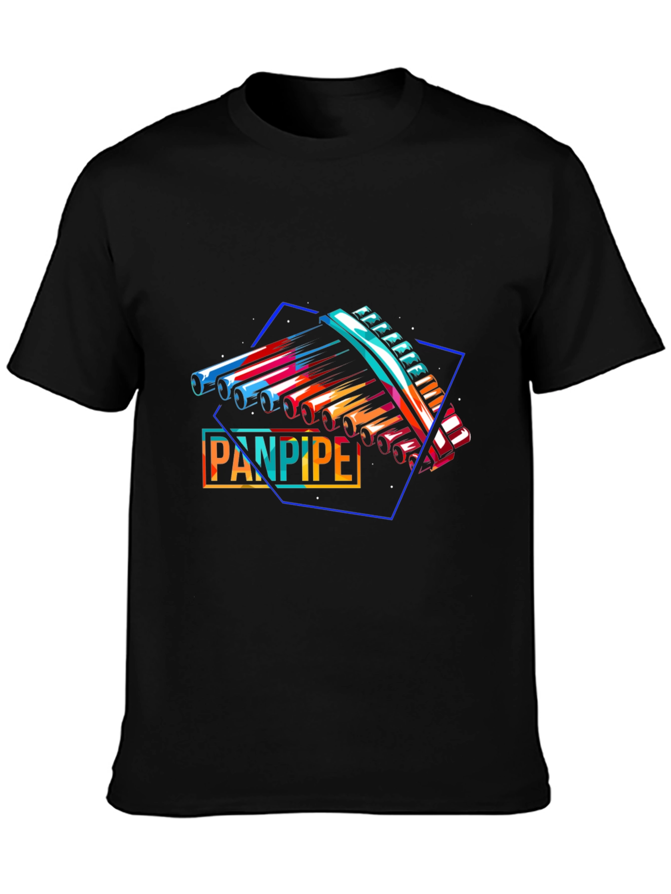 Abstract Panpipe Graphic Tee - Music Lover Gift