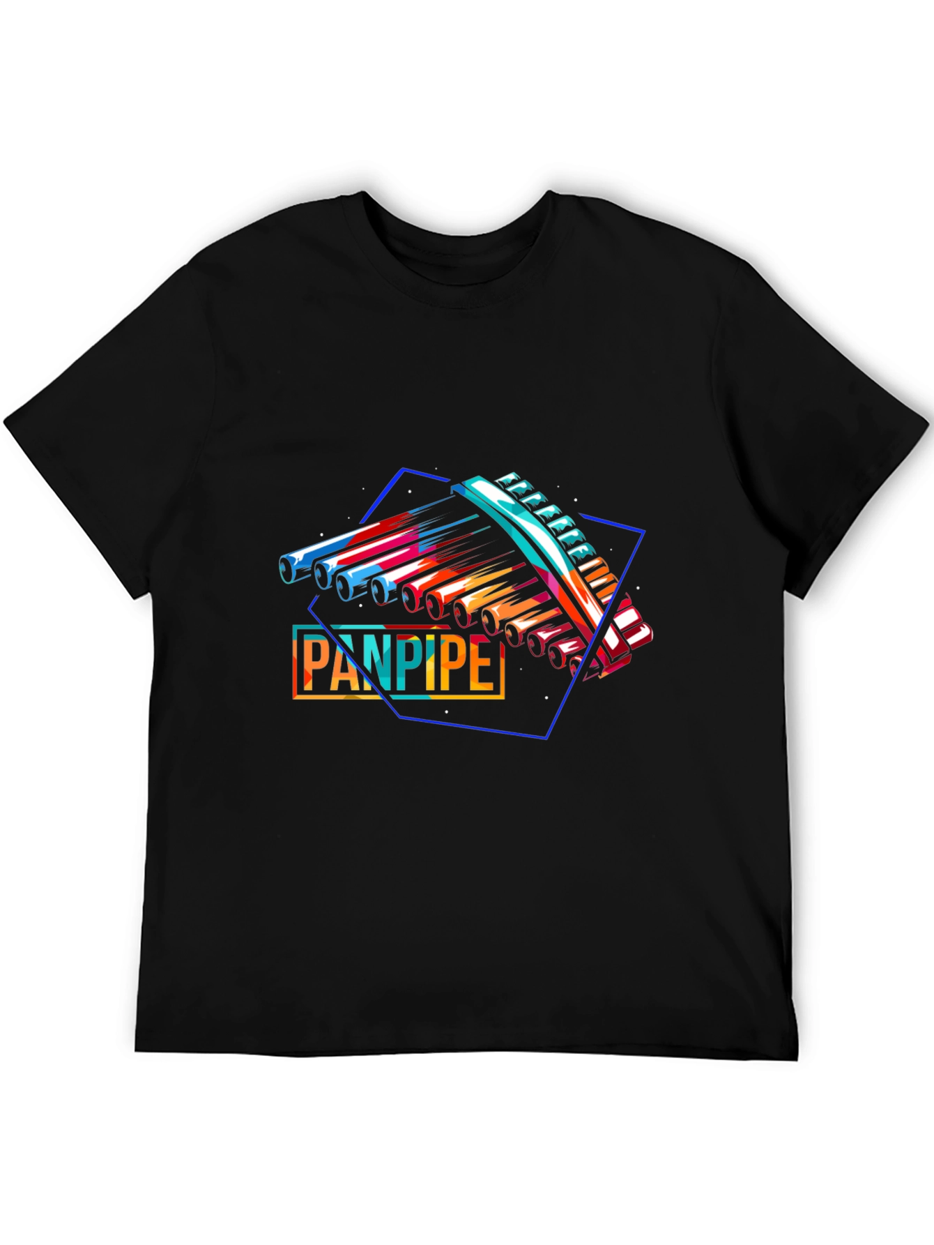 Abstract Panpipe Graphic Tee - Music Lover Gift