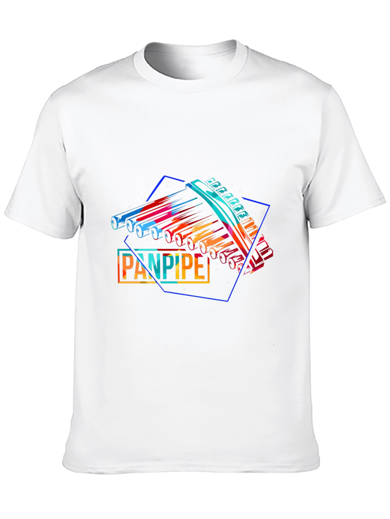 Abstract Panpipe Graphic Tee - Music Lover Gift