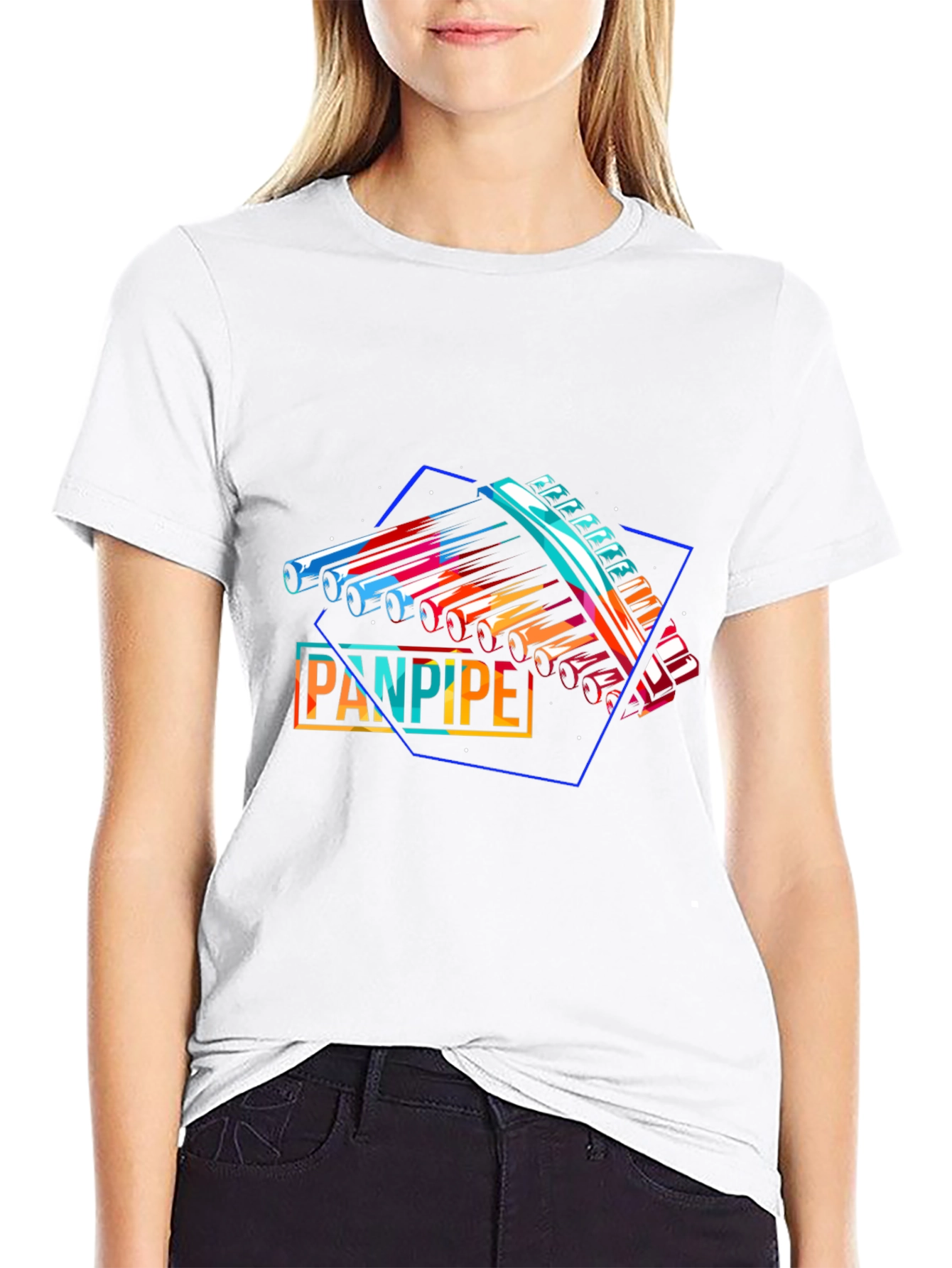 Abstract Panpipe Graphic Tee - Music Lover Gift
