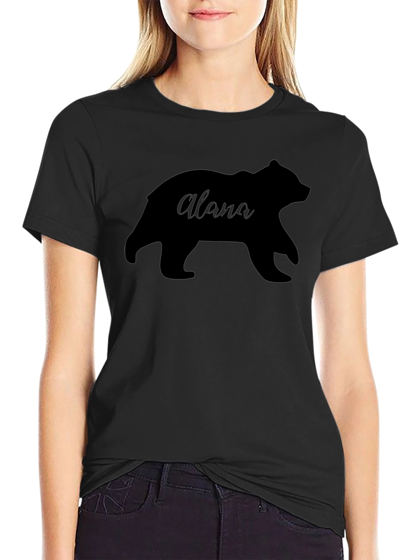 Alana Bear Graphic T-Shirt - Black