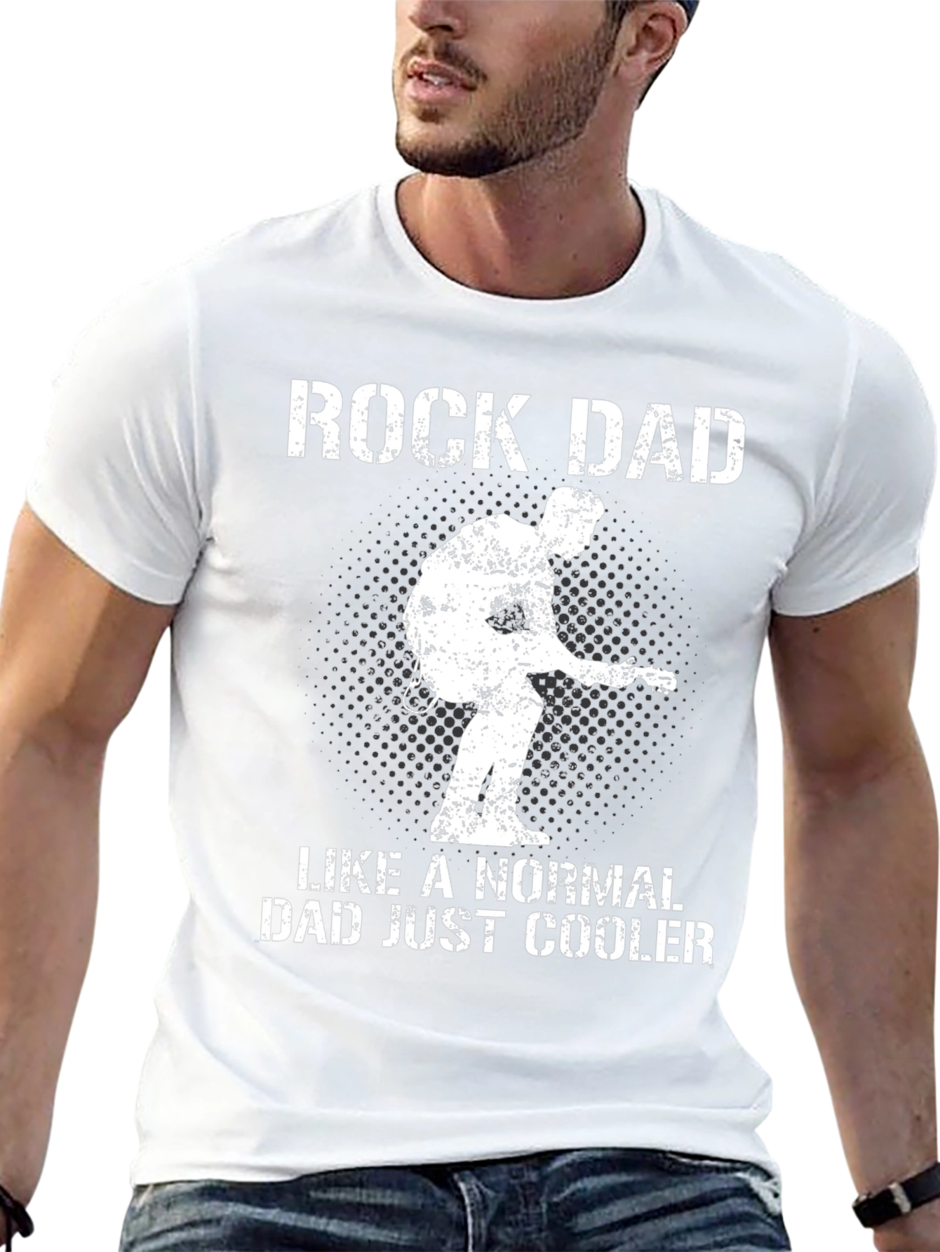 Rock Dad Graphic Tee - Cool Dad Shirt