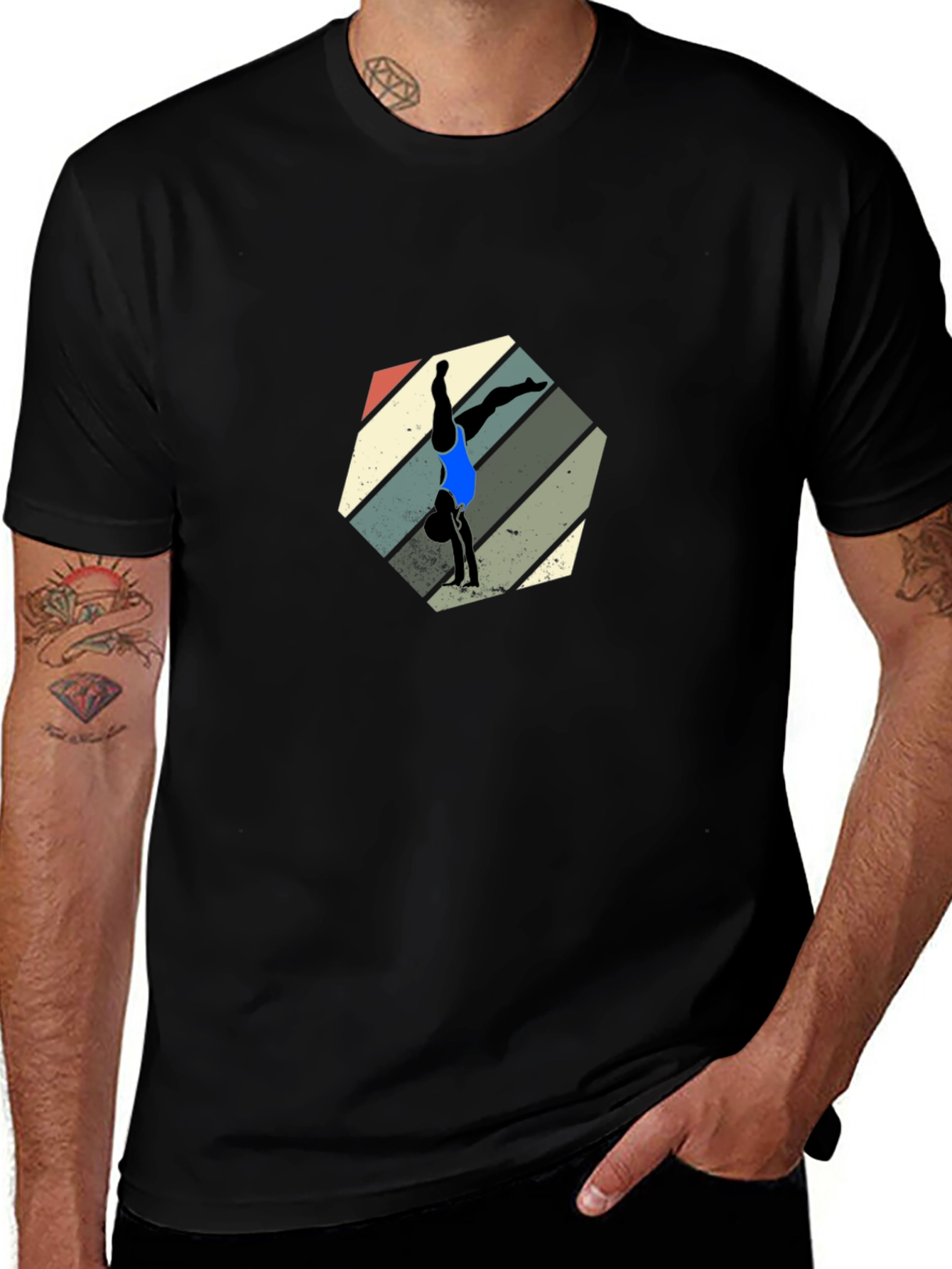 Retro Handstand T-Shirt - Unique Gymnastics Design