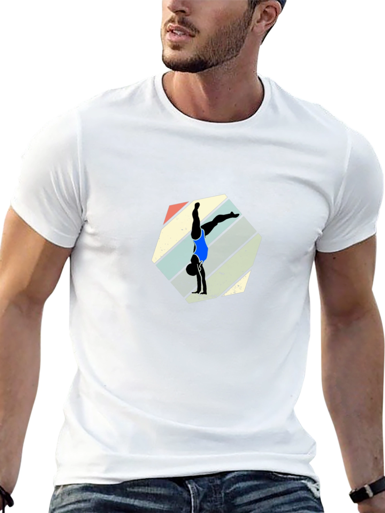 Retro Handstand T-Shirt - Unique Gymnastics Design
