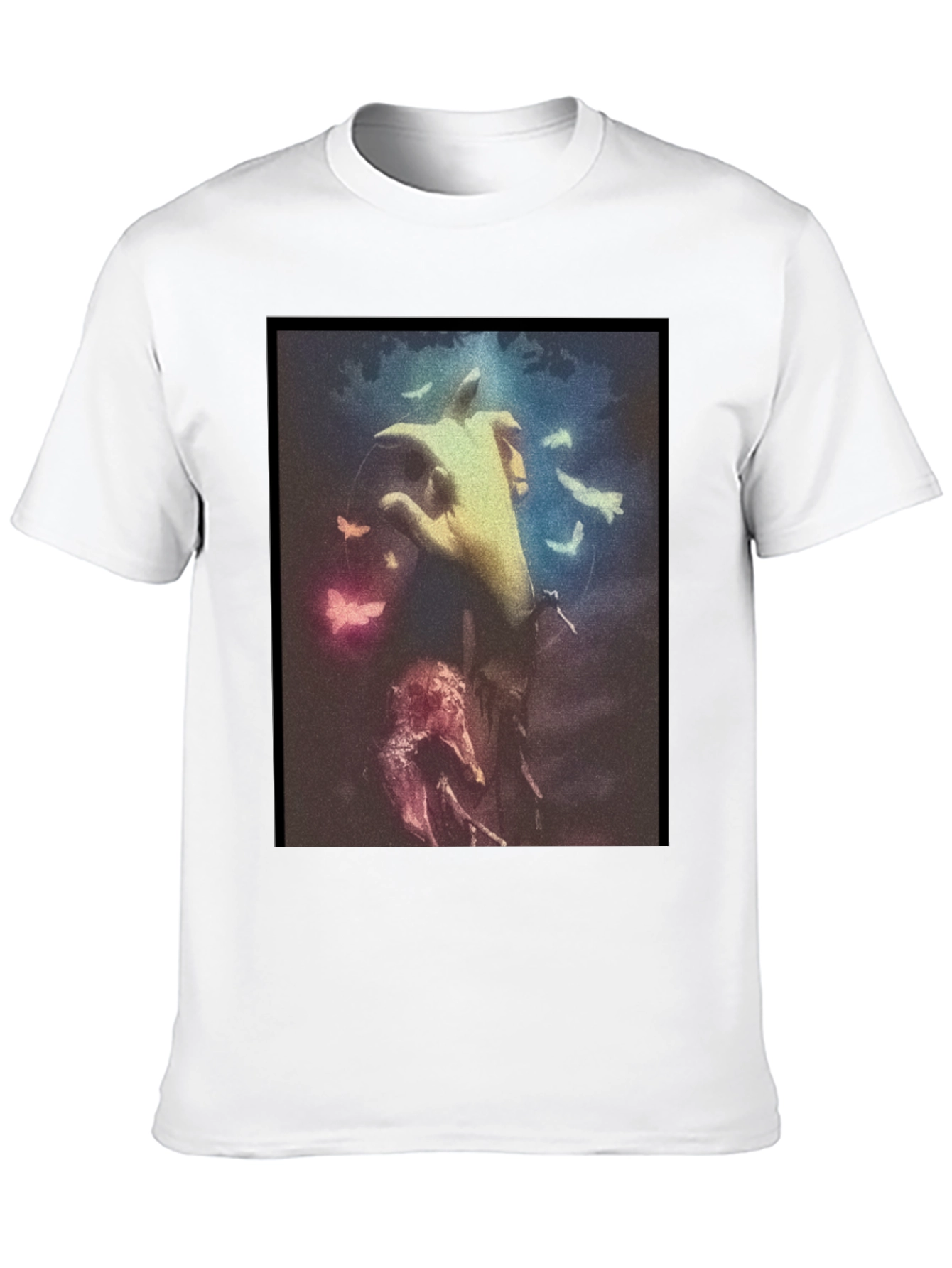Artistic Hand Graphic Black T-Shirt