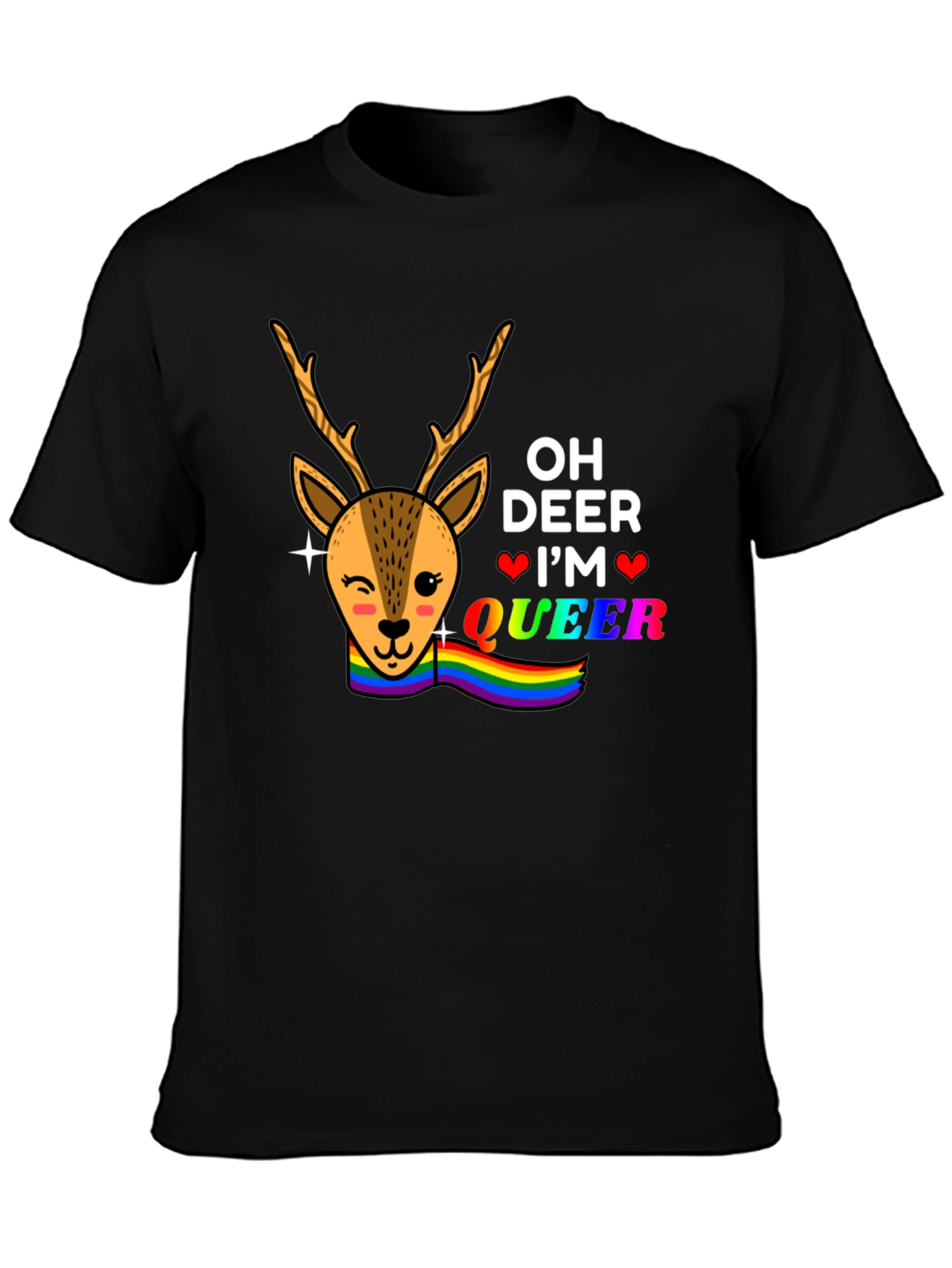 Oh Deer Im Queer Graphic T-Shirt