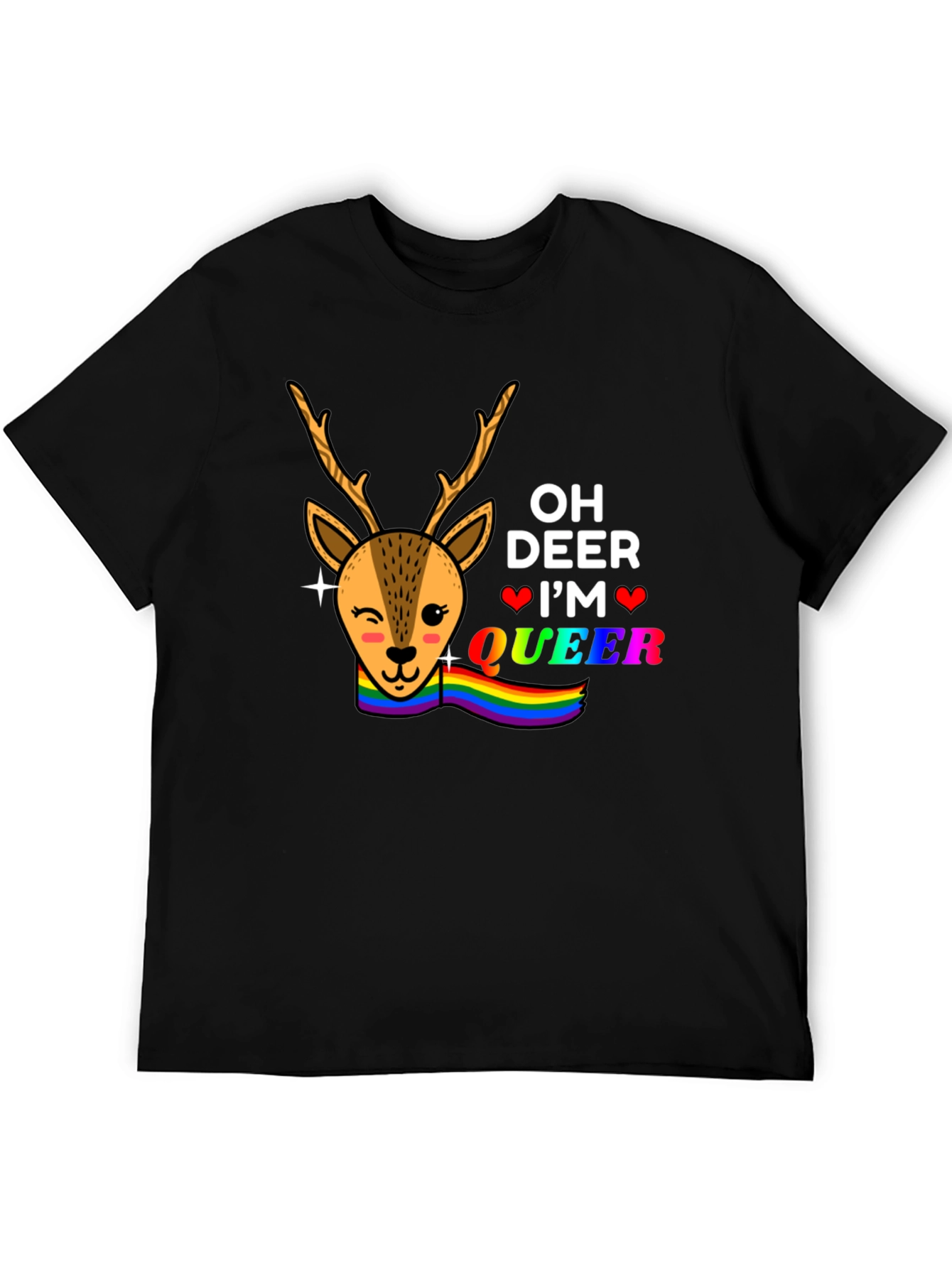 Oh Deer Im Queer Graphic T-Shirt