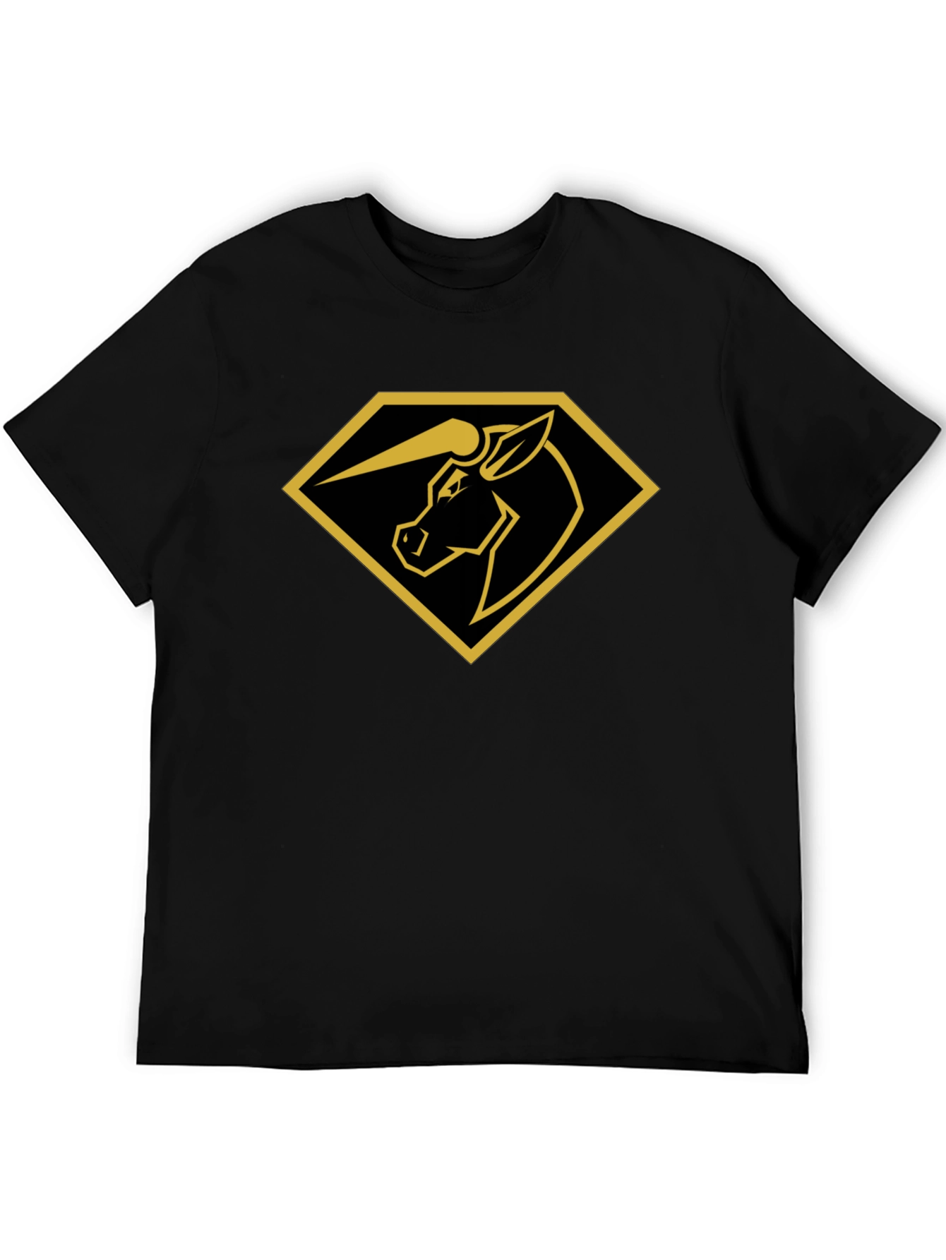 Unicorn Diamond Graphic Tee - Black