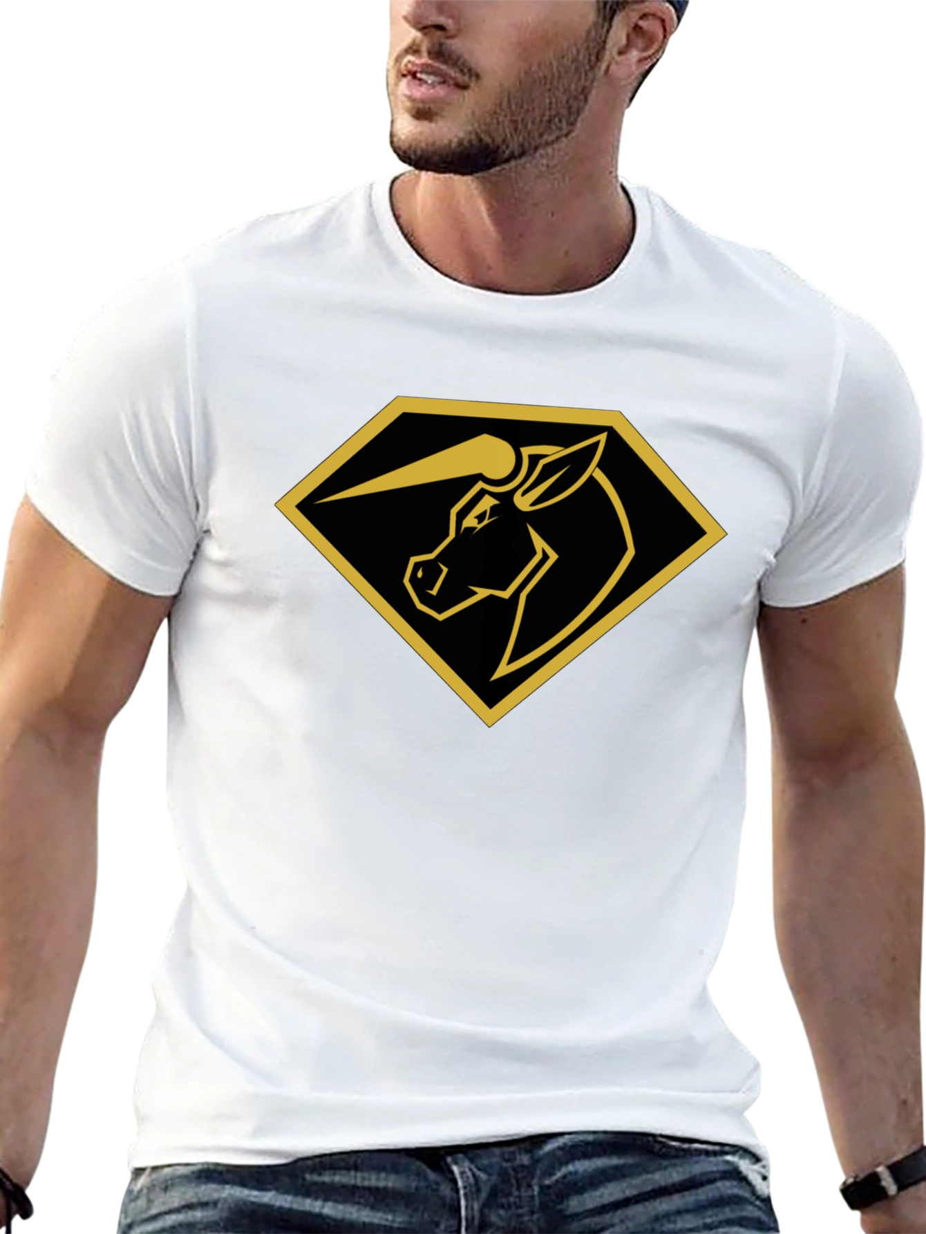 Unicorn Diamond Graphic Tee - Black