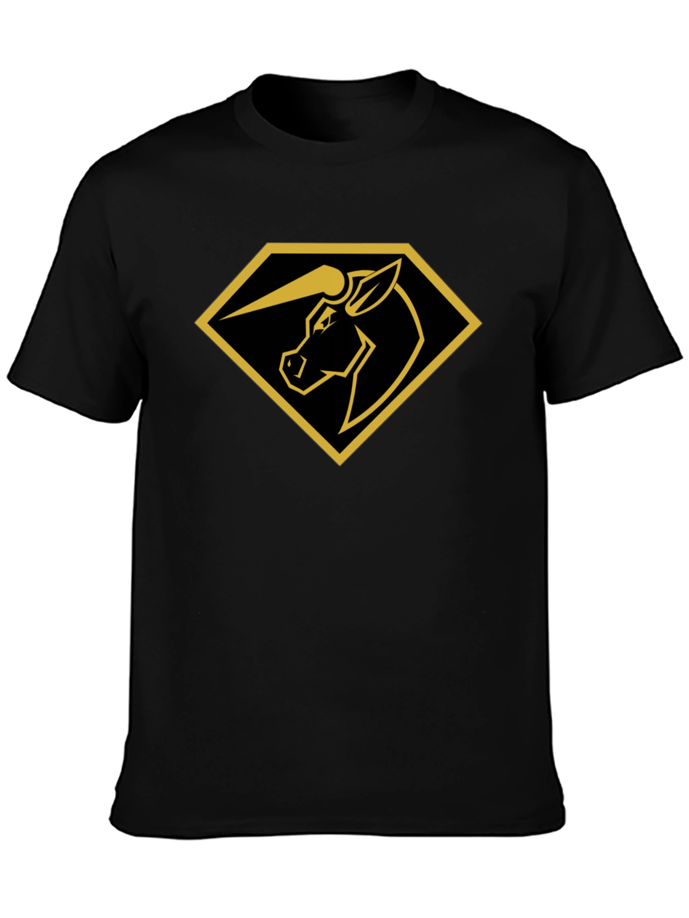 Unicorn Diamond Graphic Tee - Black