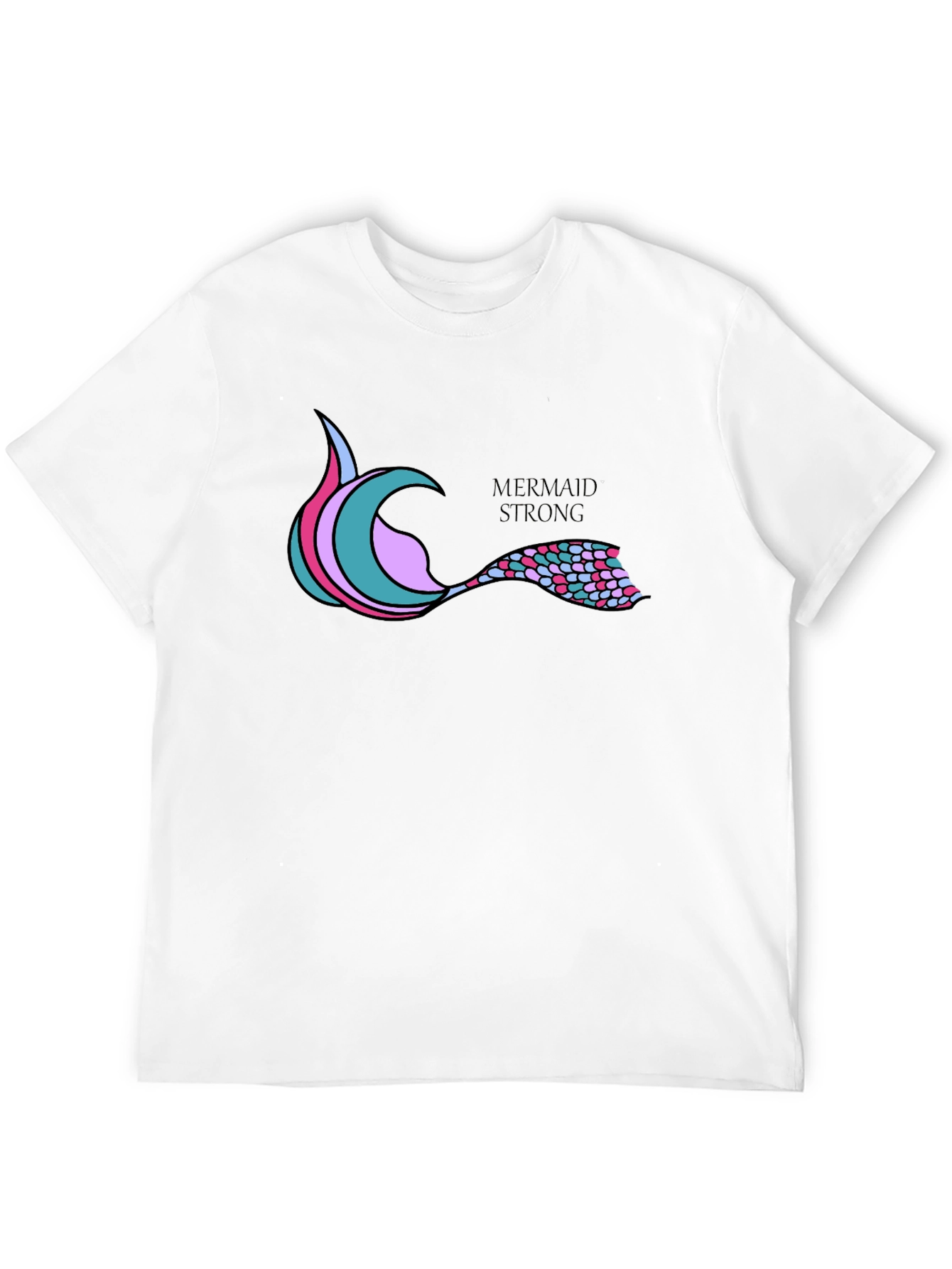 Mermaid Strong Black T-Shirt