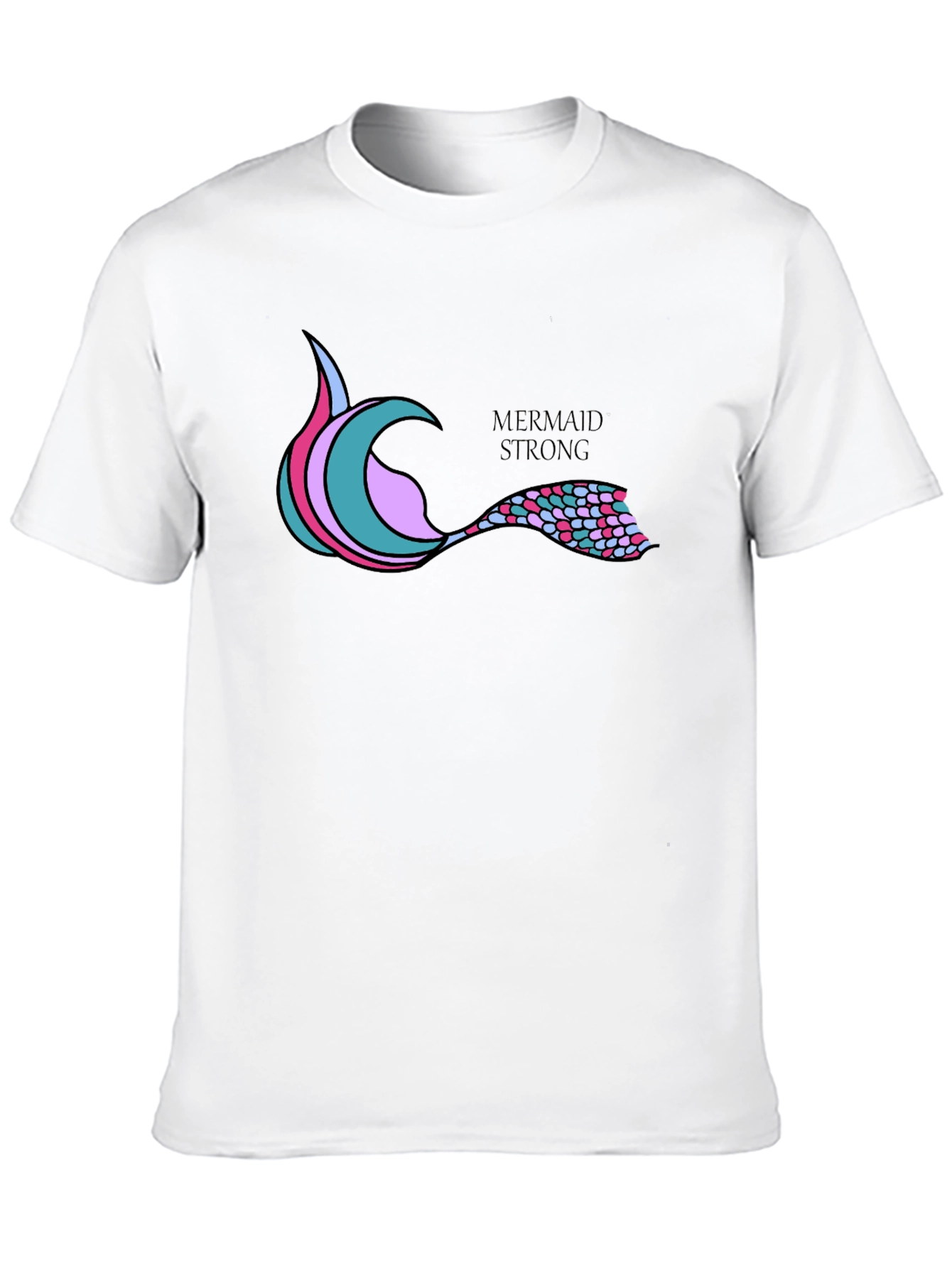 Mermaid Strong Black T-Shirt