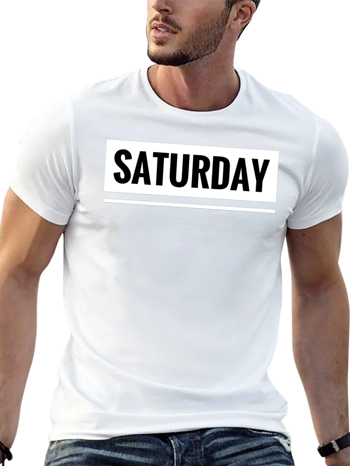 Saturday Graphic T-Shirt - Casual Weekend Wear