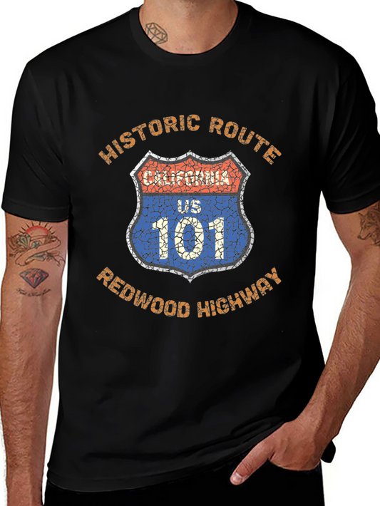 Historic Route 101 Redwood Highway Graphic T-Shirt