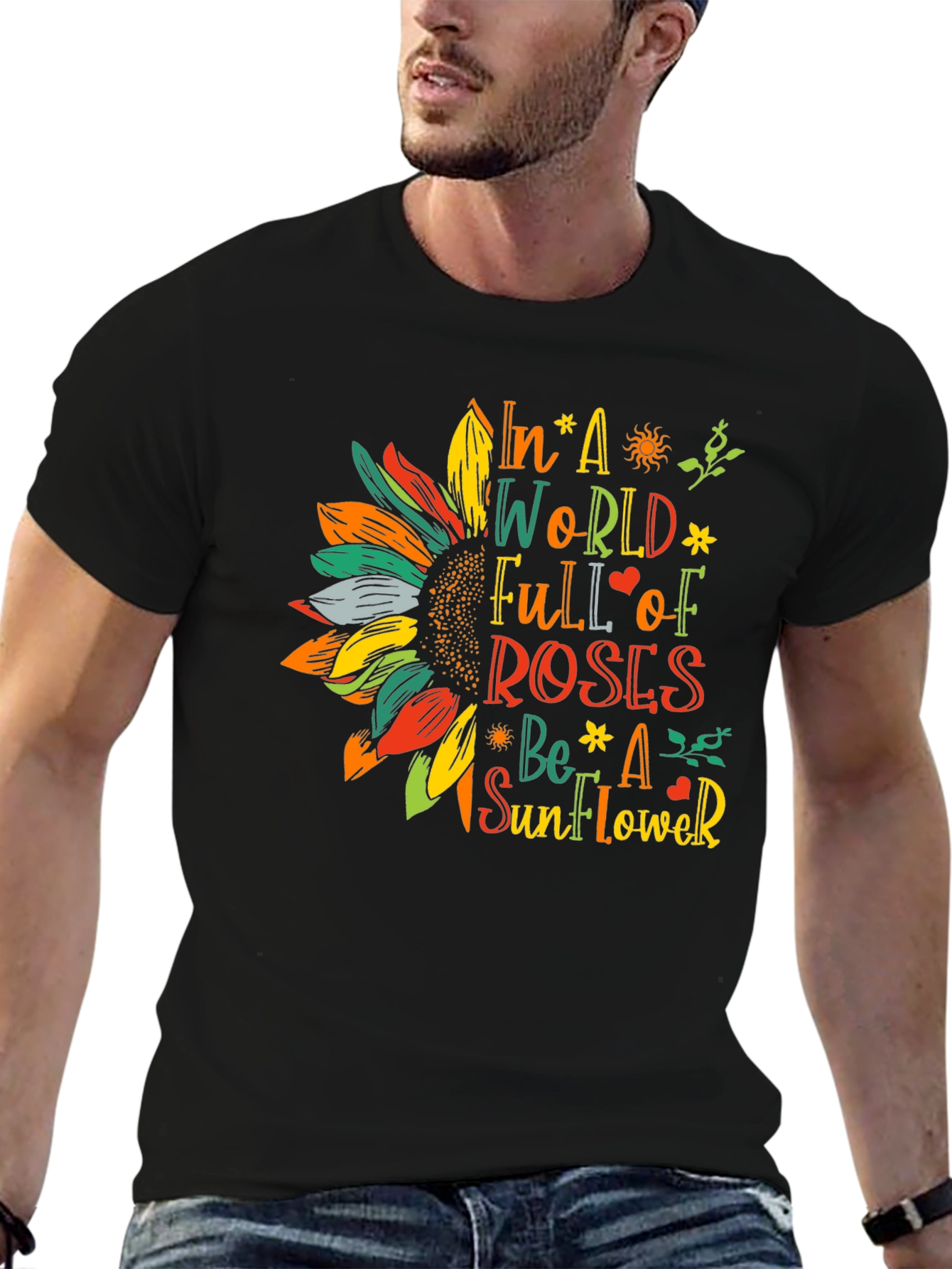 Sunflower Graphic T-Shirt - Be a Sunflower