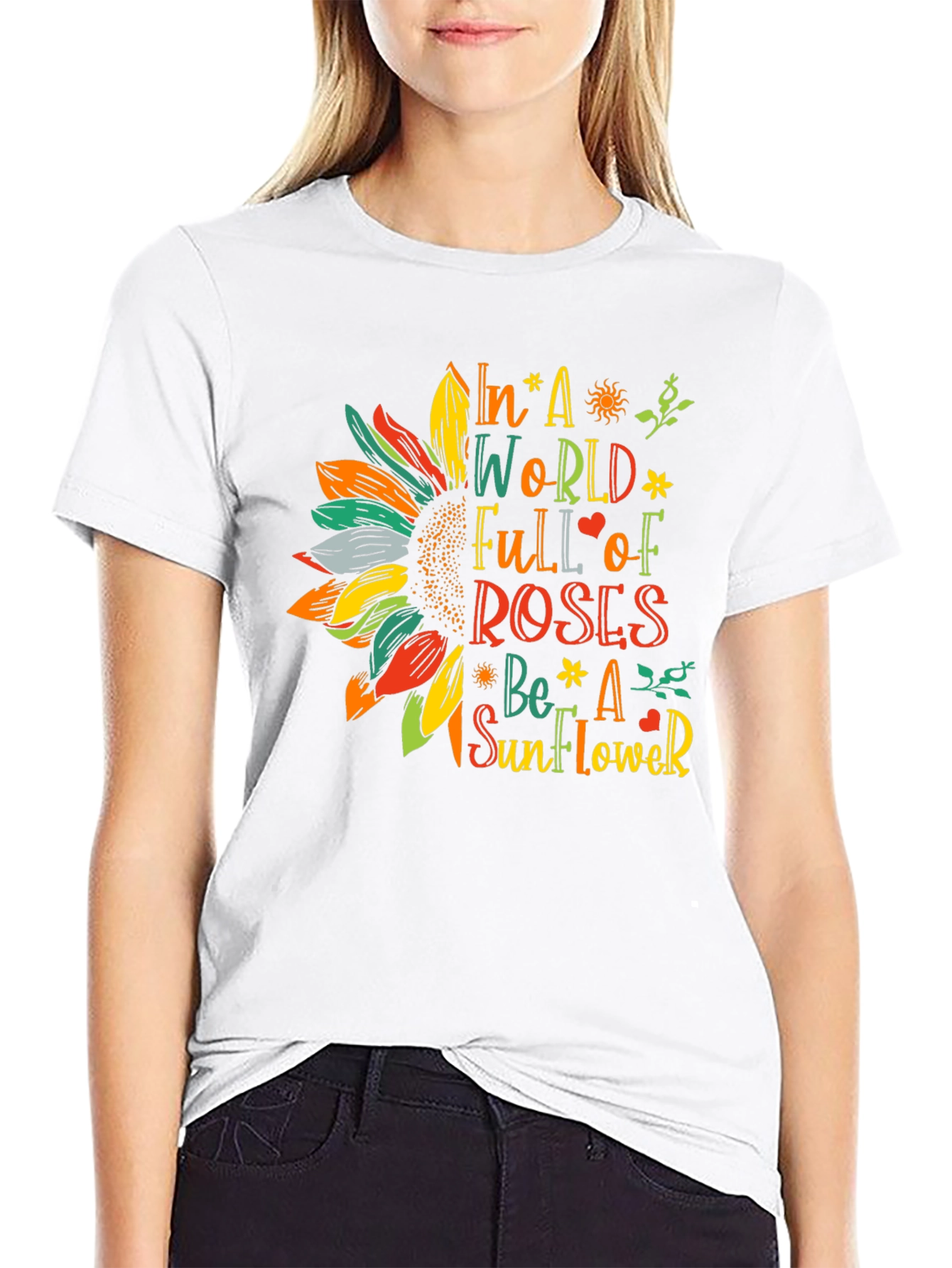 Sunflower Graphic T-Shirt - Be a Sunflower