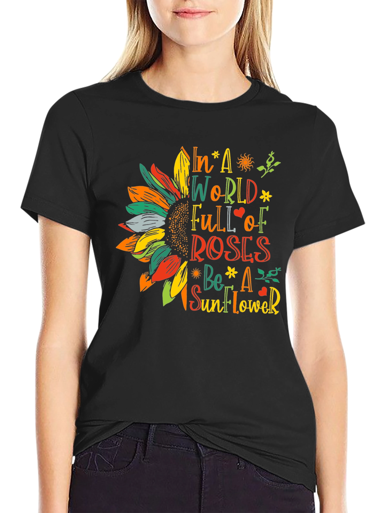 Sunflower Graphic T-Shirt - Be a Sunflower