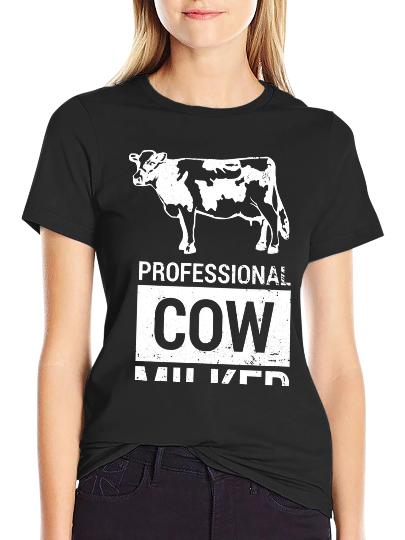 Professional Cow Milker Graphic T-Shirt