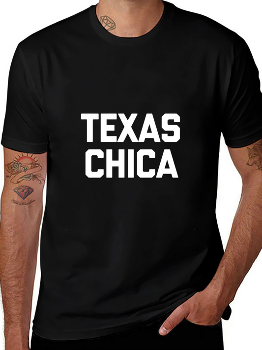 Texas Chica Graphic Tee - Black Cotton T-Shirt