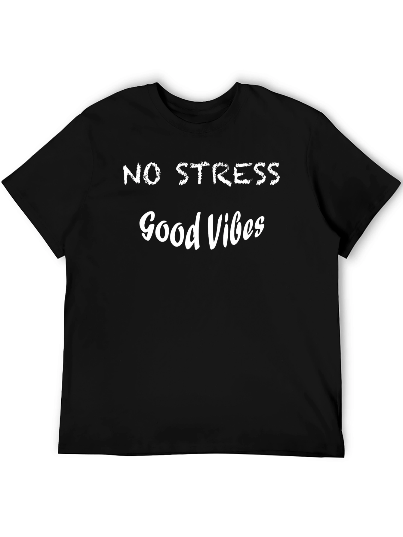 No Stress Good Vibes Black T-Shirt