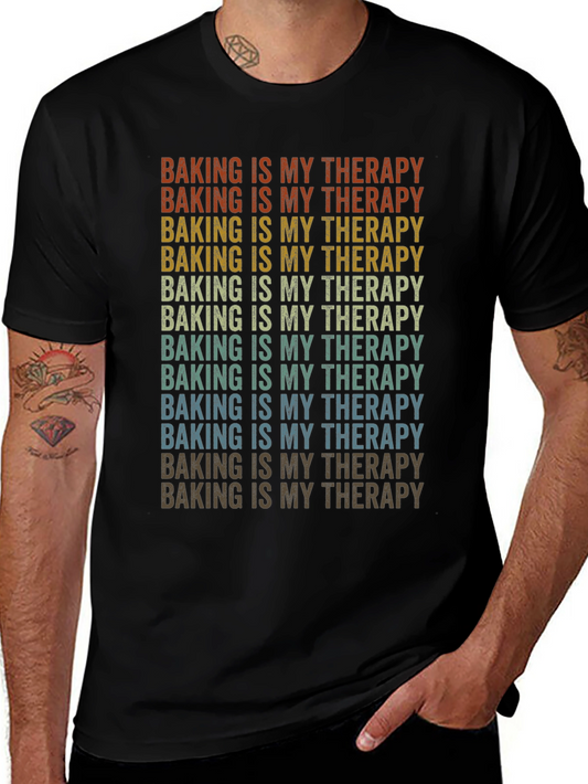 Baking is My Therapy Retro T-Shirt