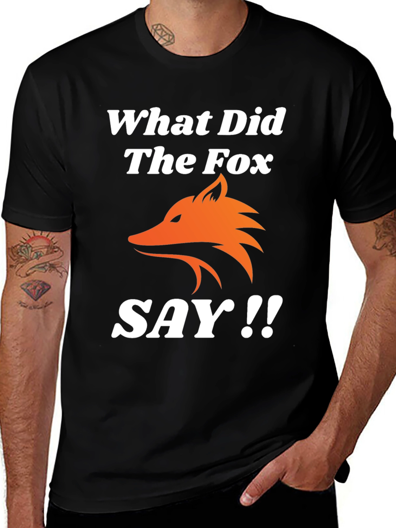 What Did The Fox Say T-Shirt - Black Tee