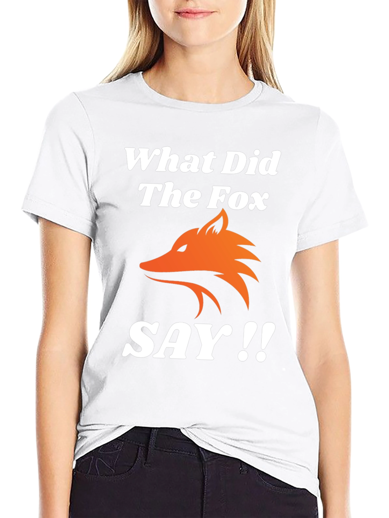 What Did The Fox Say T-Shirt - Black Tee