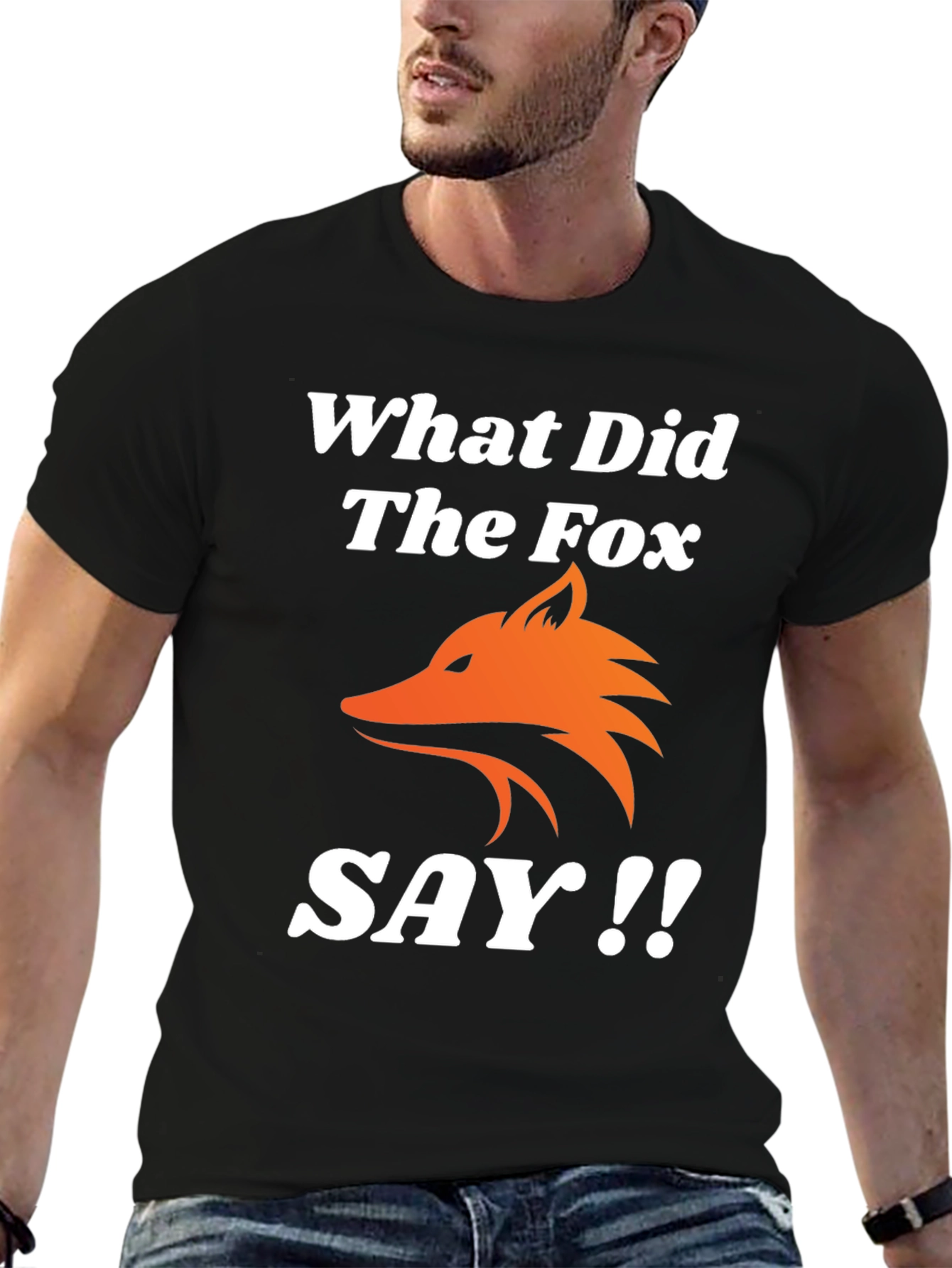 What Did The Fox Say T-Shirt - Black Tee