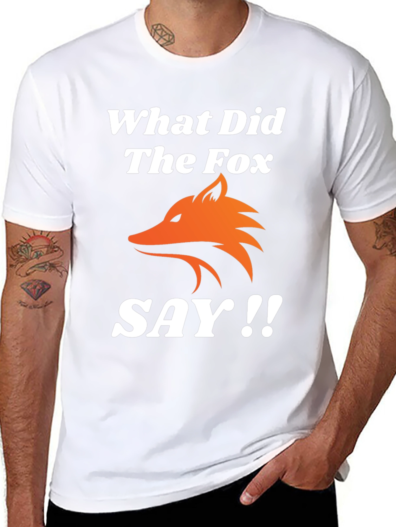 What Did The Fox Say T-Shirt - Black Tee