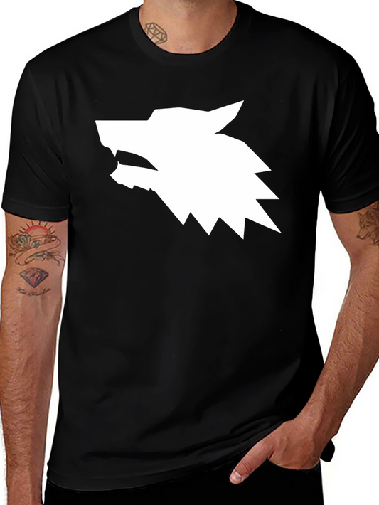 Geometric Wolf Head Graphic Tee